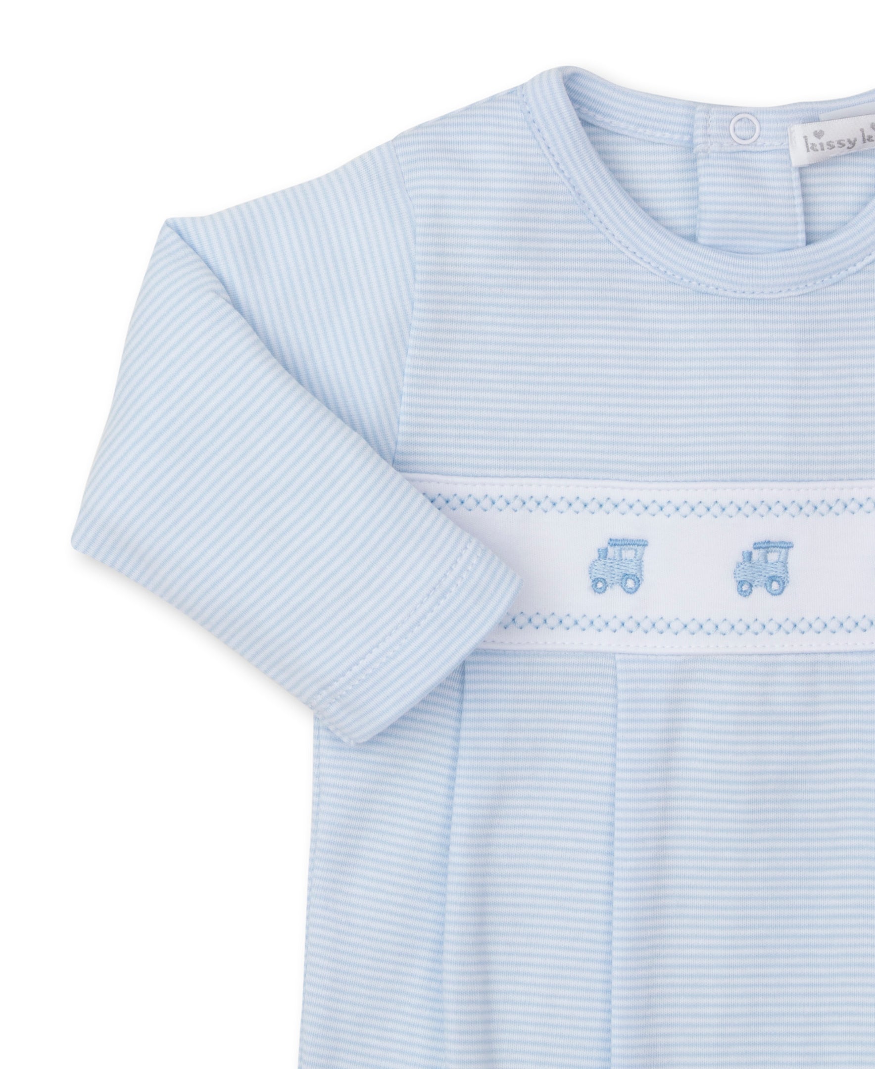 Classic Treasures FA24 Blue Stripe Footie - Kissy Kissy