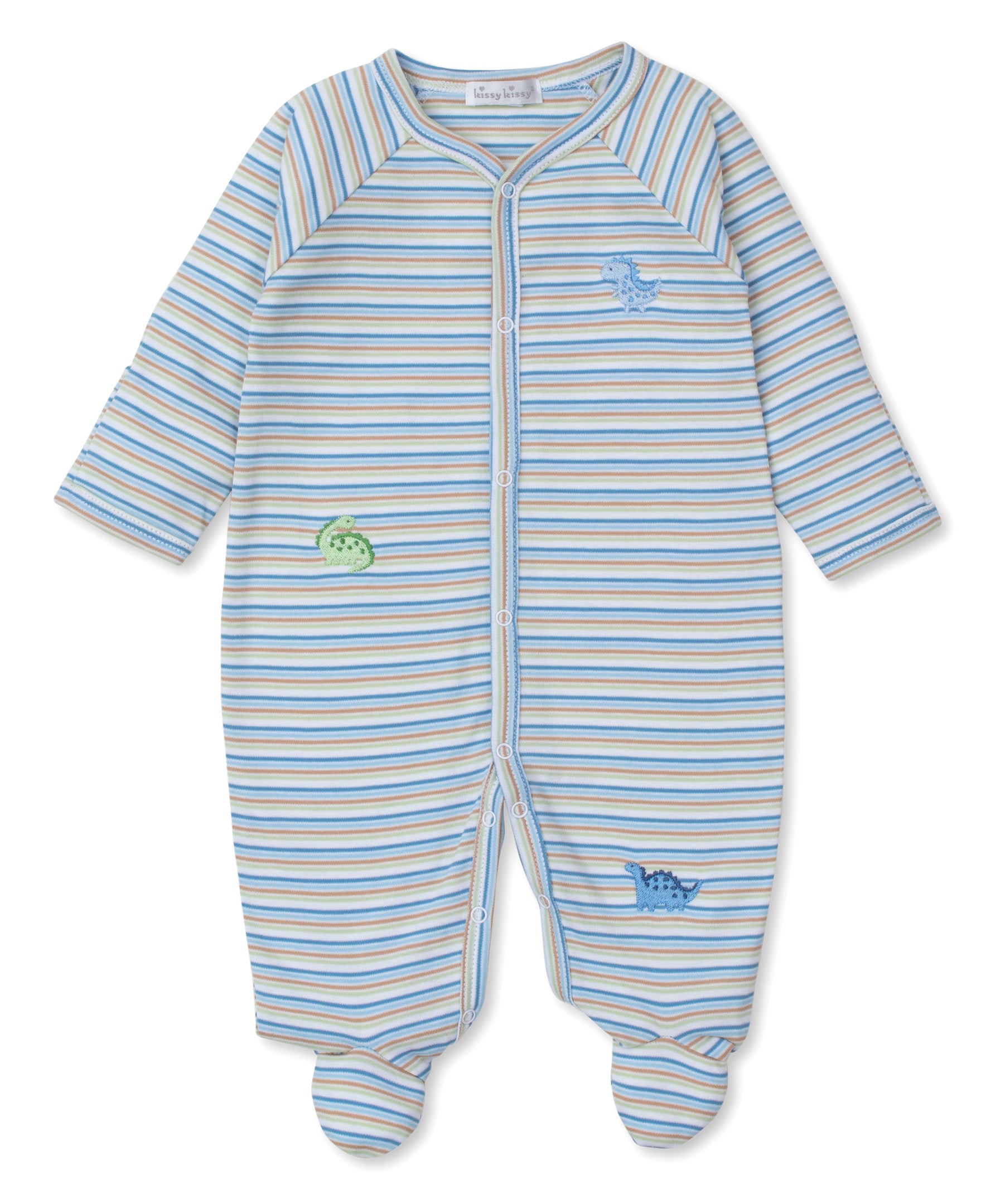 Dinosaur Domain Stripe Footie - Kissy Kissy