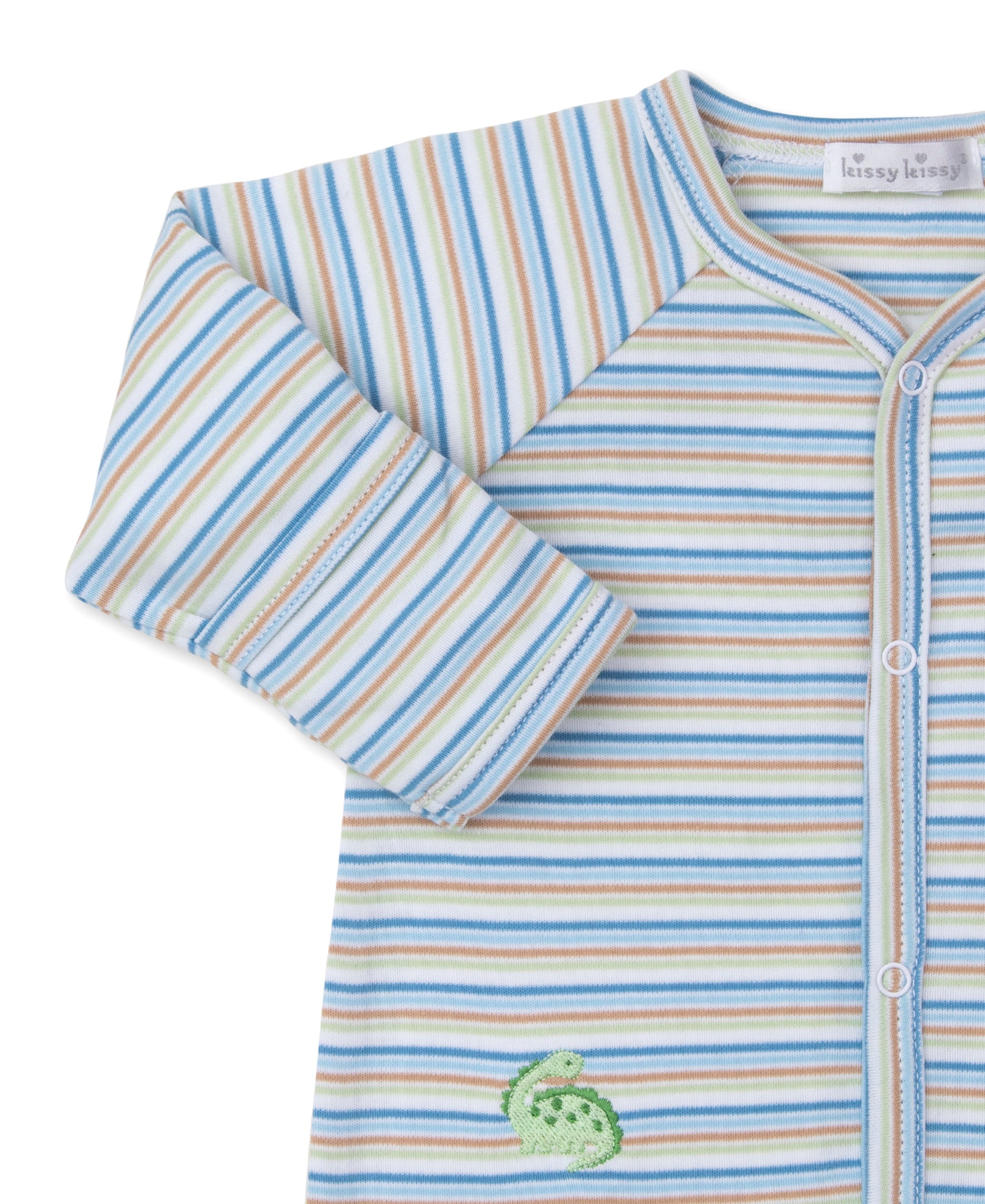 Dinosaur Domain Stripe Footie - Kissy Kissy