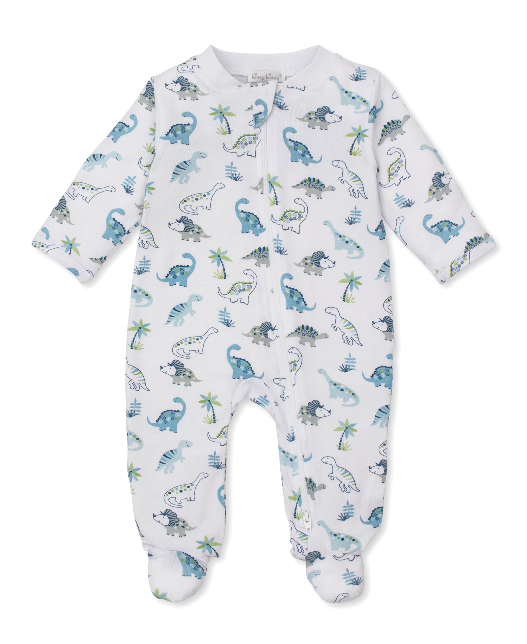 Dinos StretchFlex Zip Footie - Kissy Kissy