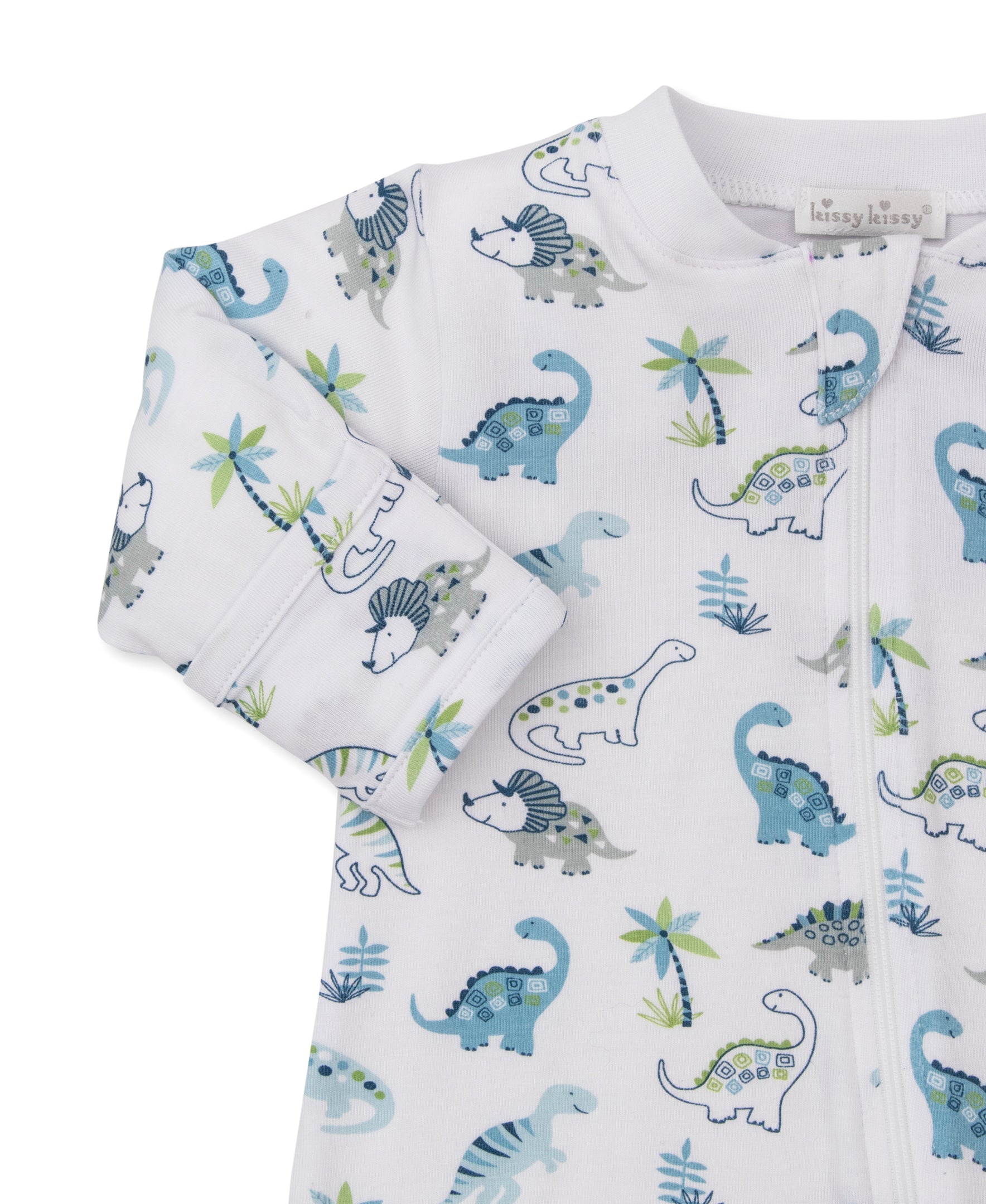 Dinos StretchFlex Zip Footie - Kissy Kissy