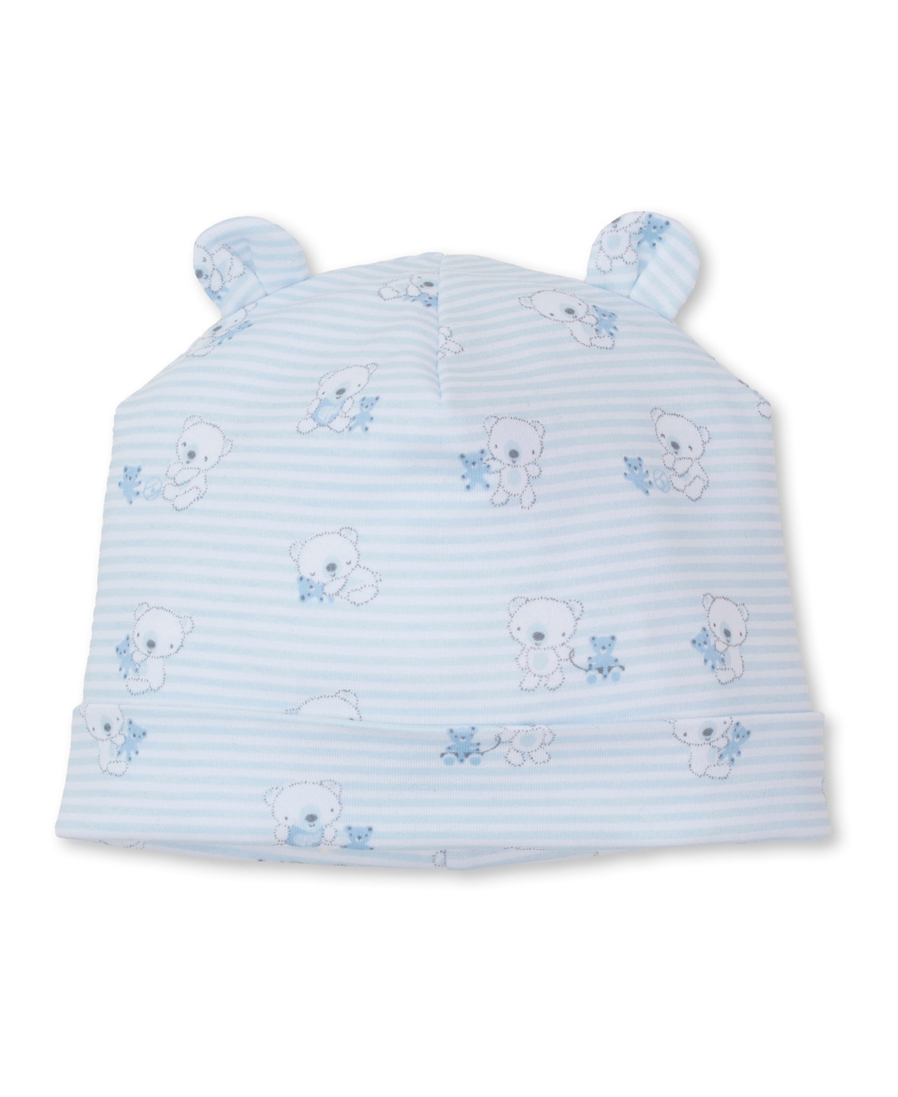 Beary Best Friends Blue Zip Footie & Hat Set - Kissy Kissy