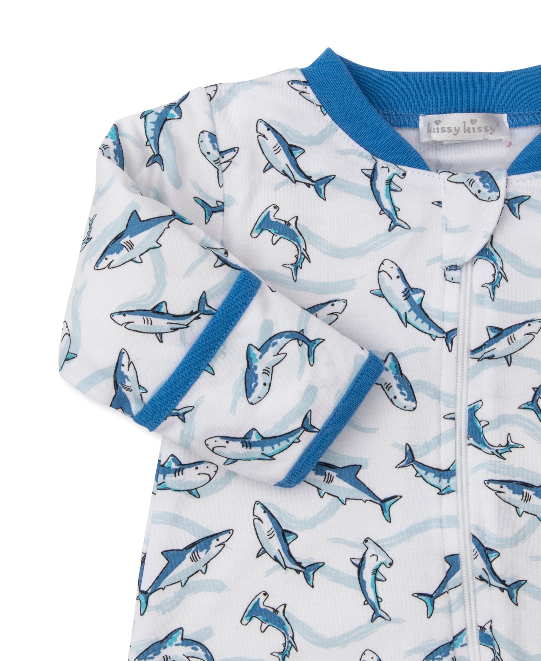 Swift Sharks Zip Footie & Hat Set - Kissy Kissy