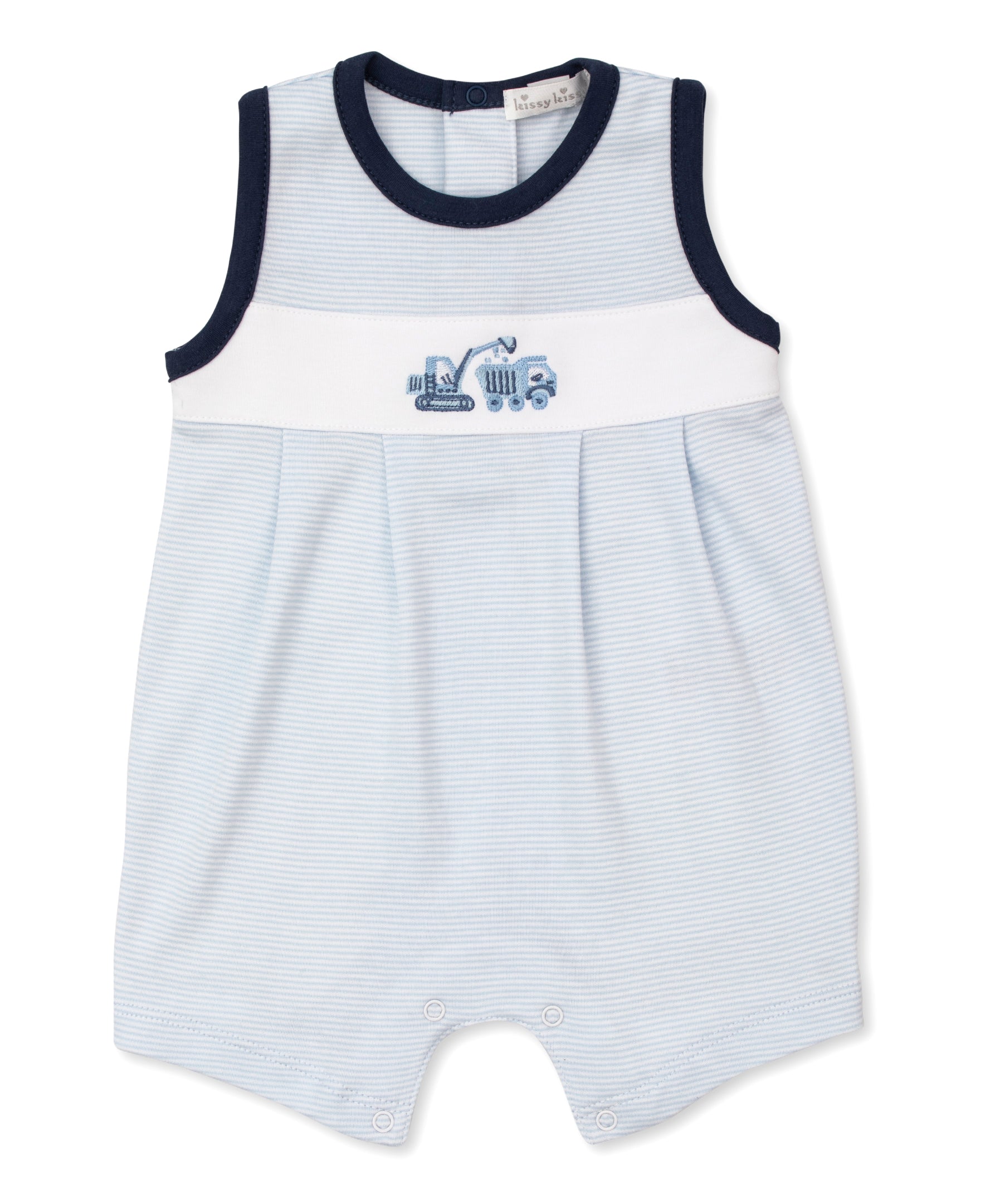 Construction Trucks Stripe Sleeveless Playsuit - Kissy Kissy