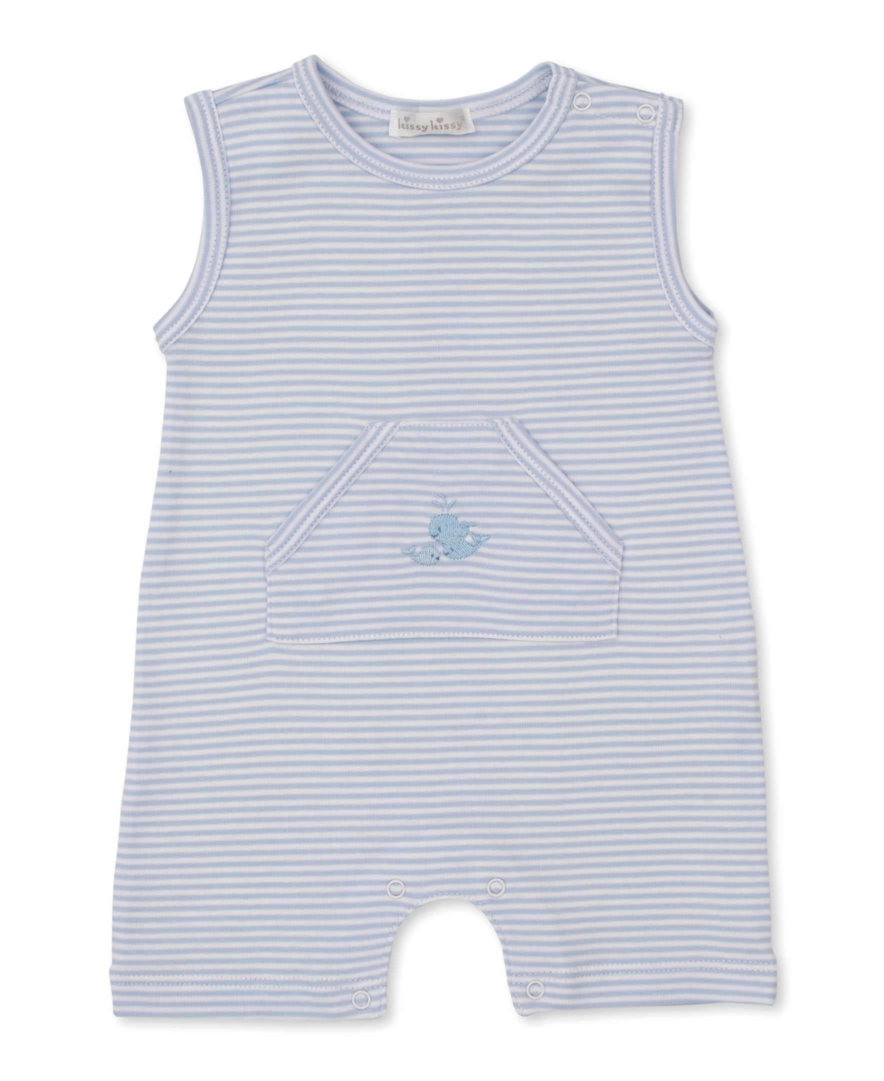 Whale Wonder Blue Stripe Sleeveless Playsuit - Kissy Kissy