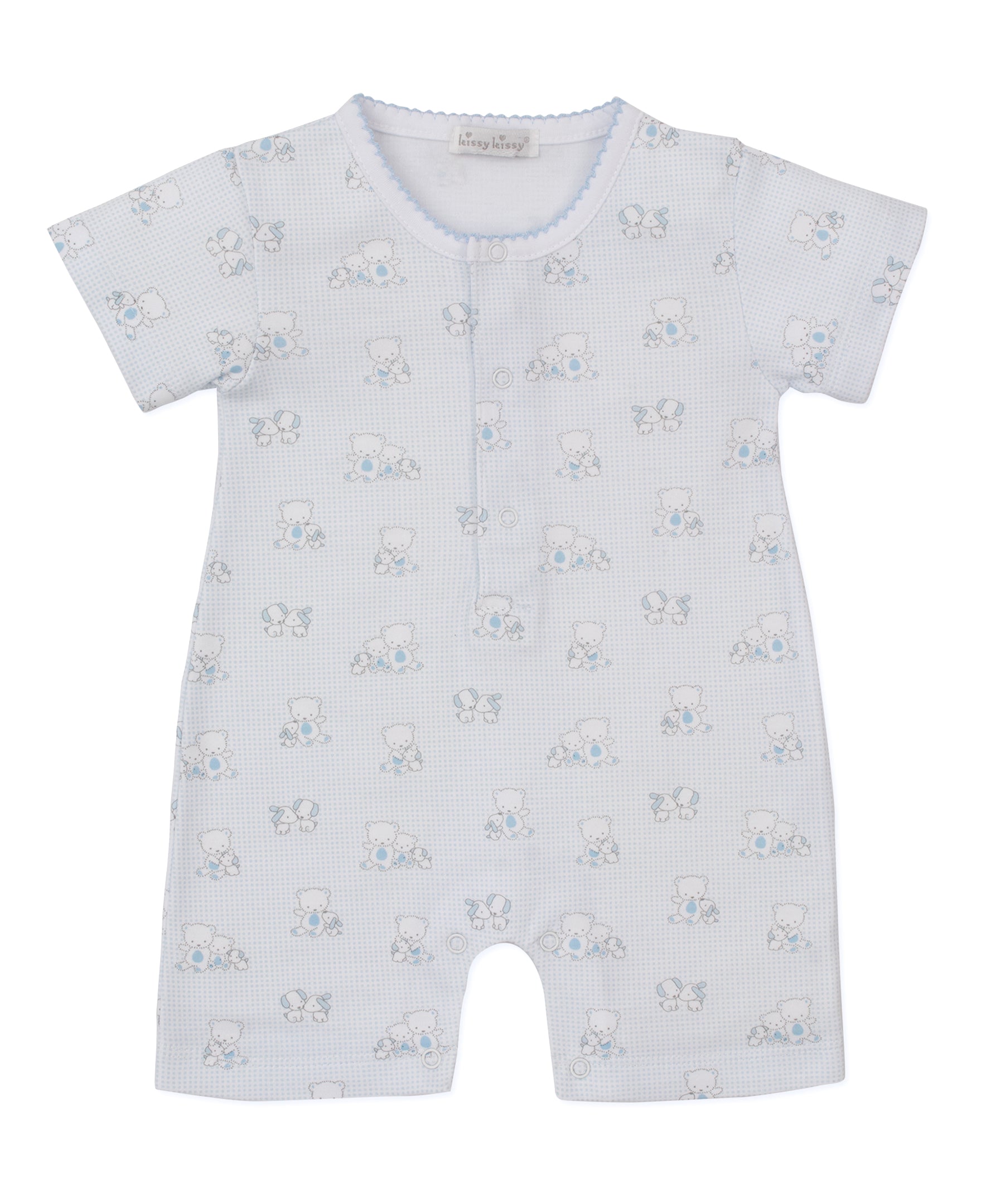 Beary Besties Blue Short Playsuit - Kissy Kissy