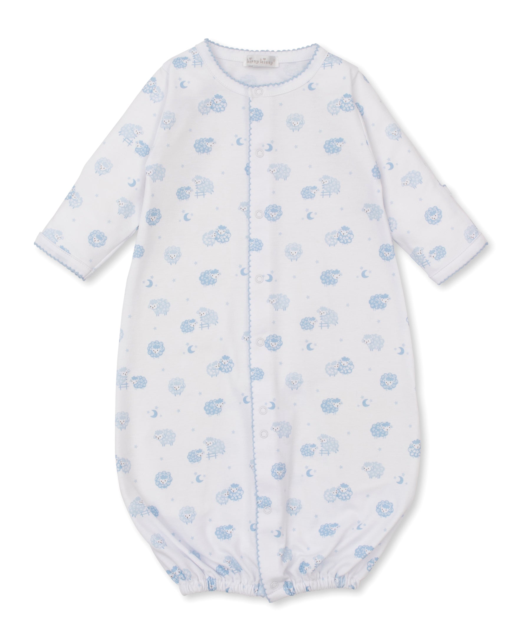 Baa Baa Baby Sheep Blue Convertible Gown - Kissy Kissy