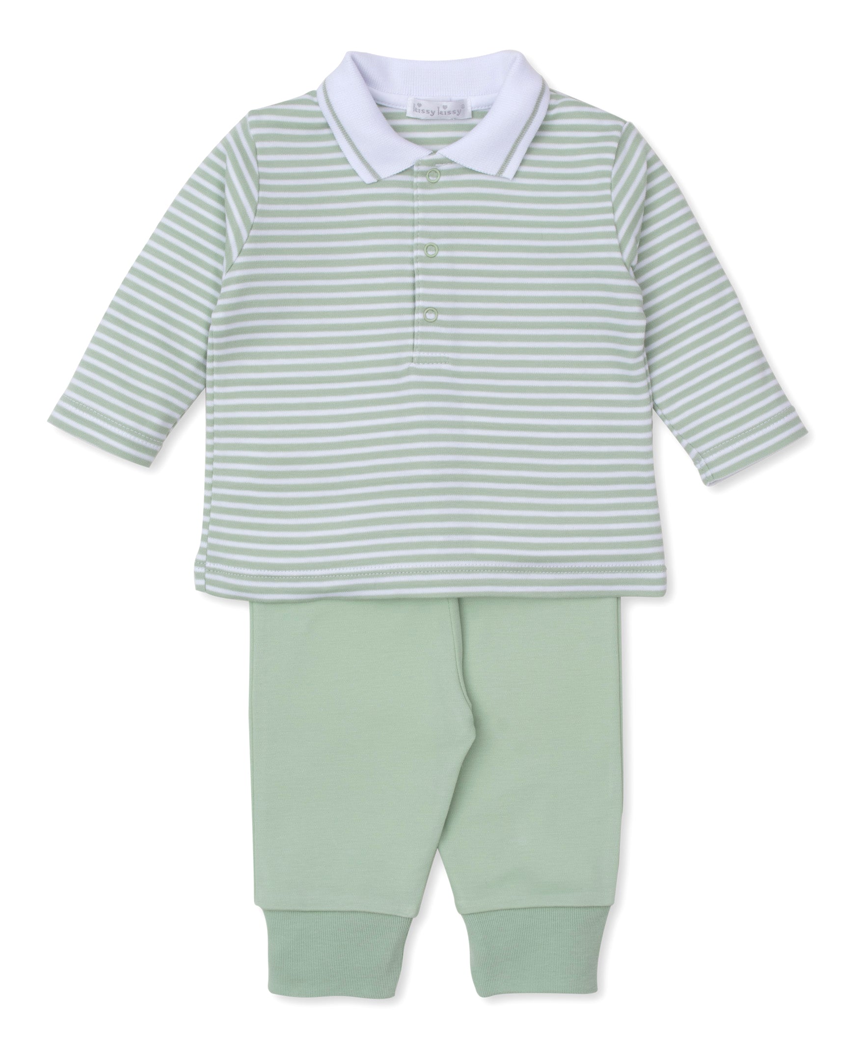 Green Stripe Pant Set