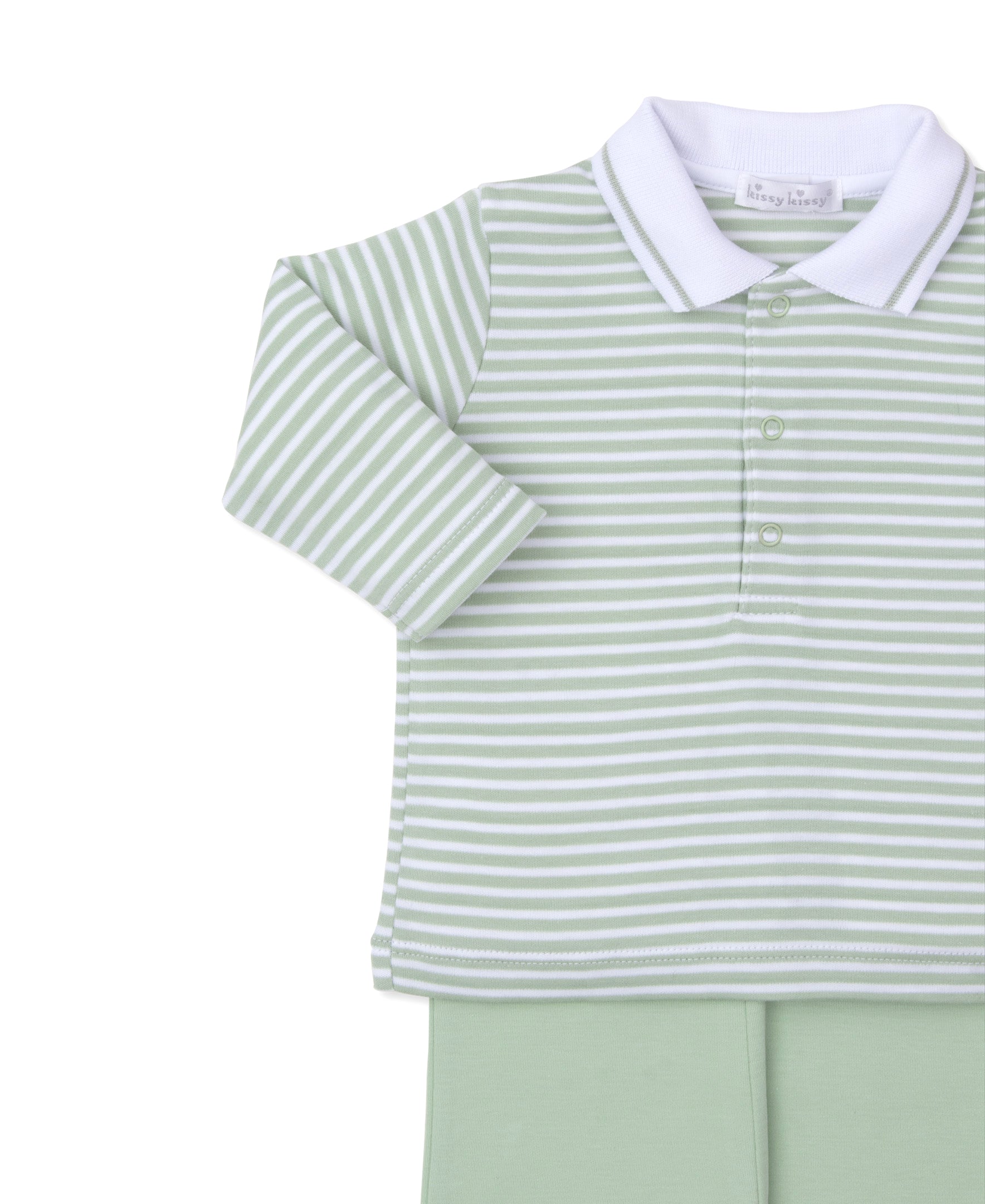 Green Stripe Pant Set