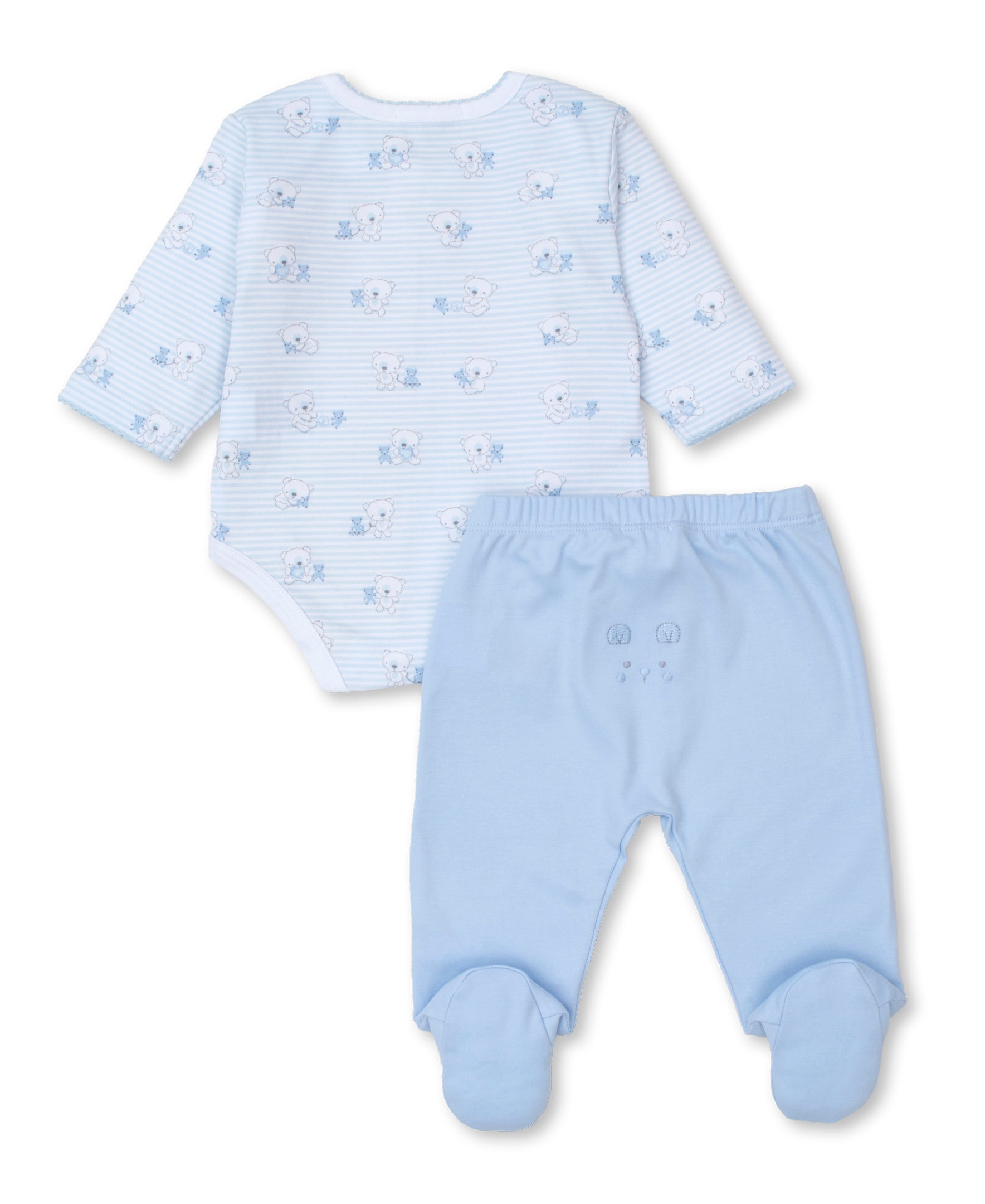 Beary Best Friends Blue Footed Pant Set