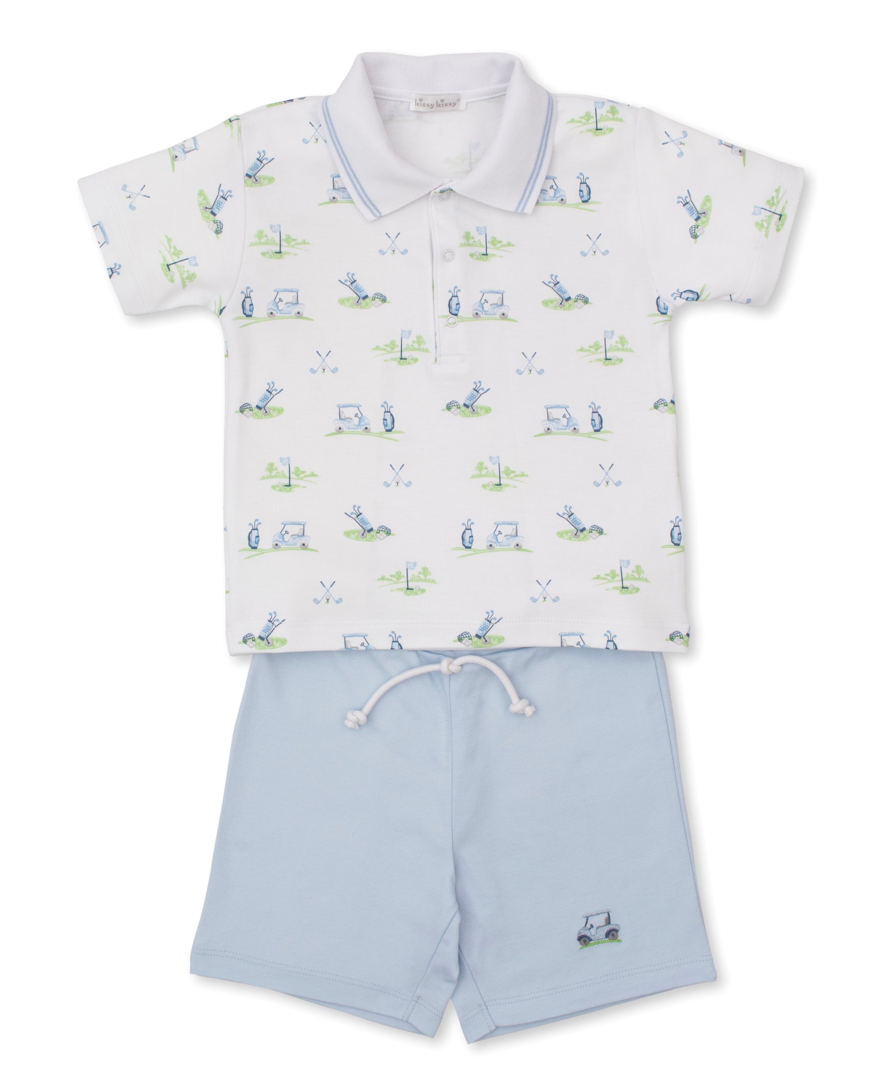 Fairway Foursome Blue Bermuda Set - Kissy Kissy