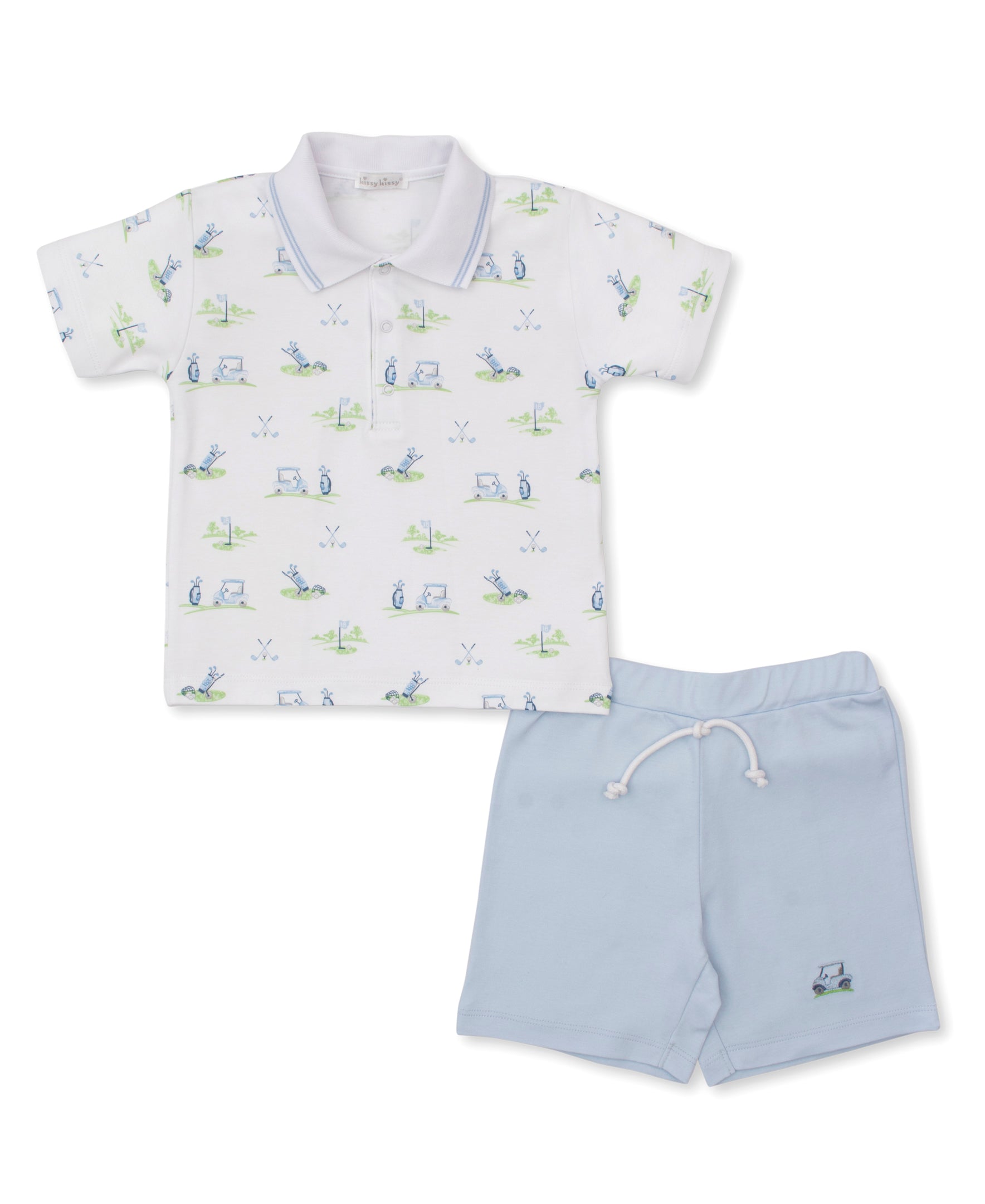 Fairway Foursome Blue Bermuda Set - Kissy Kissy