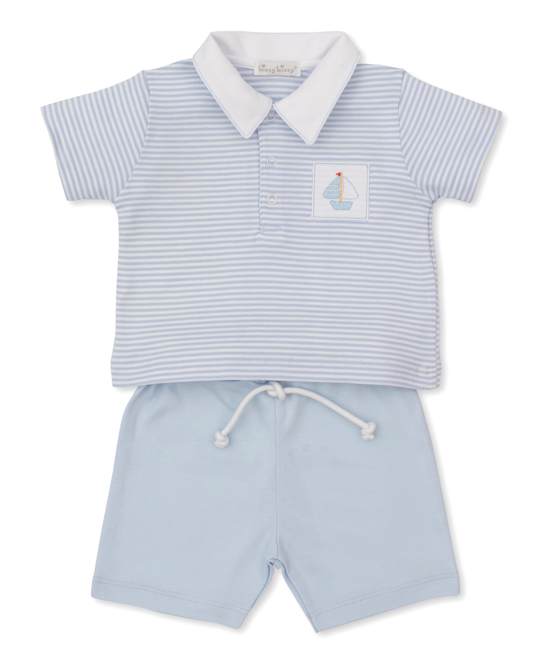 Saturday Regatta Blue Bermuda Set - Kissy Kissy