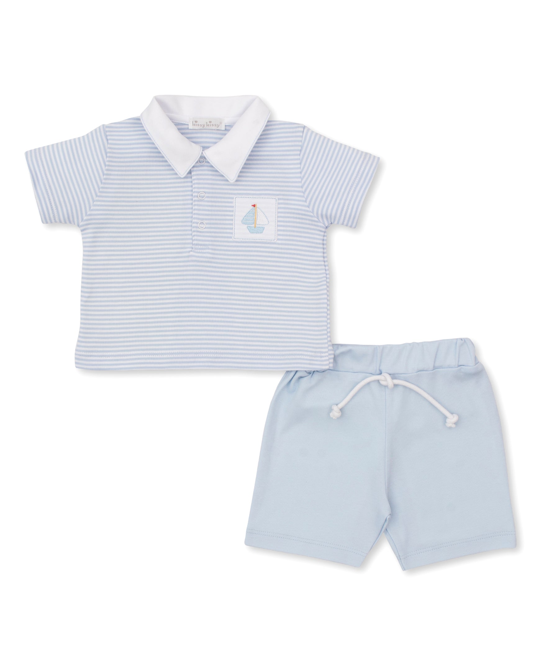 Saturday Regatta Blue Bermuda Set - Kissy Kissy