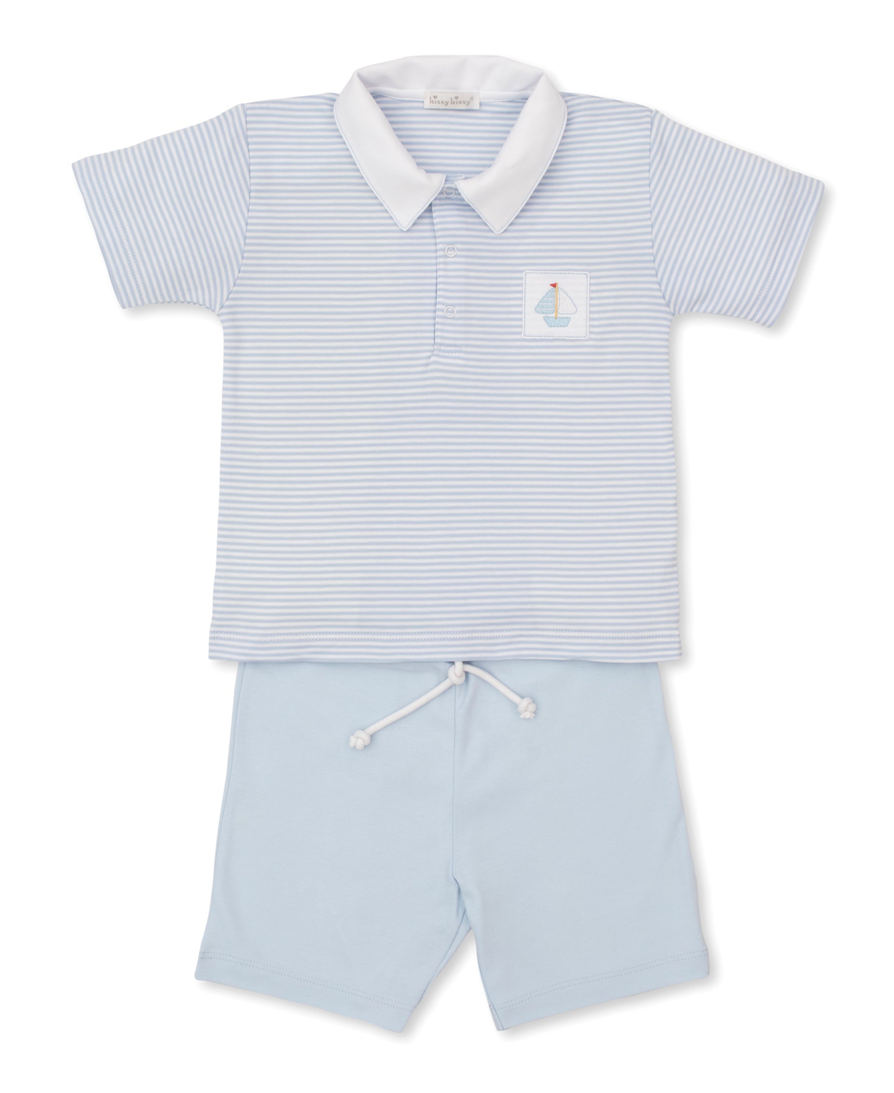 Saturday Regatta Blue Toddler Bermuda Set - Kissy Kissy