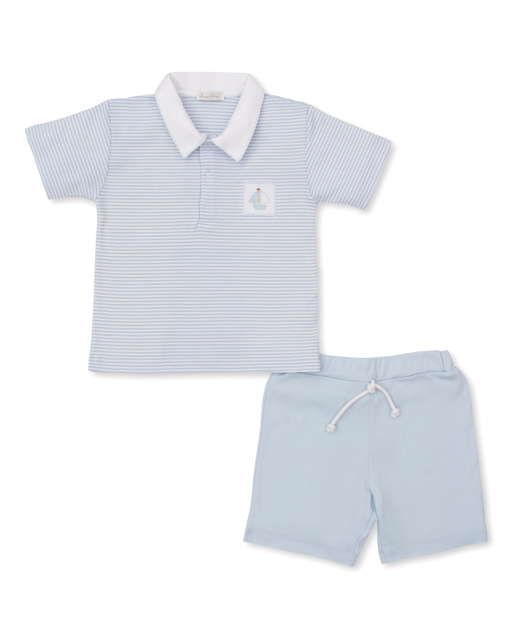 Saturday Regatta Blue Toddler Bermuda Set - Kissy Kissy