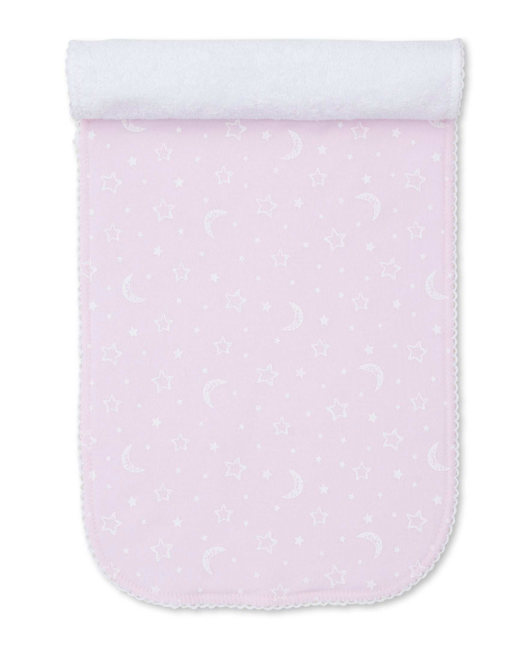 Crescent Moonlight Pink Burp Cloth