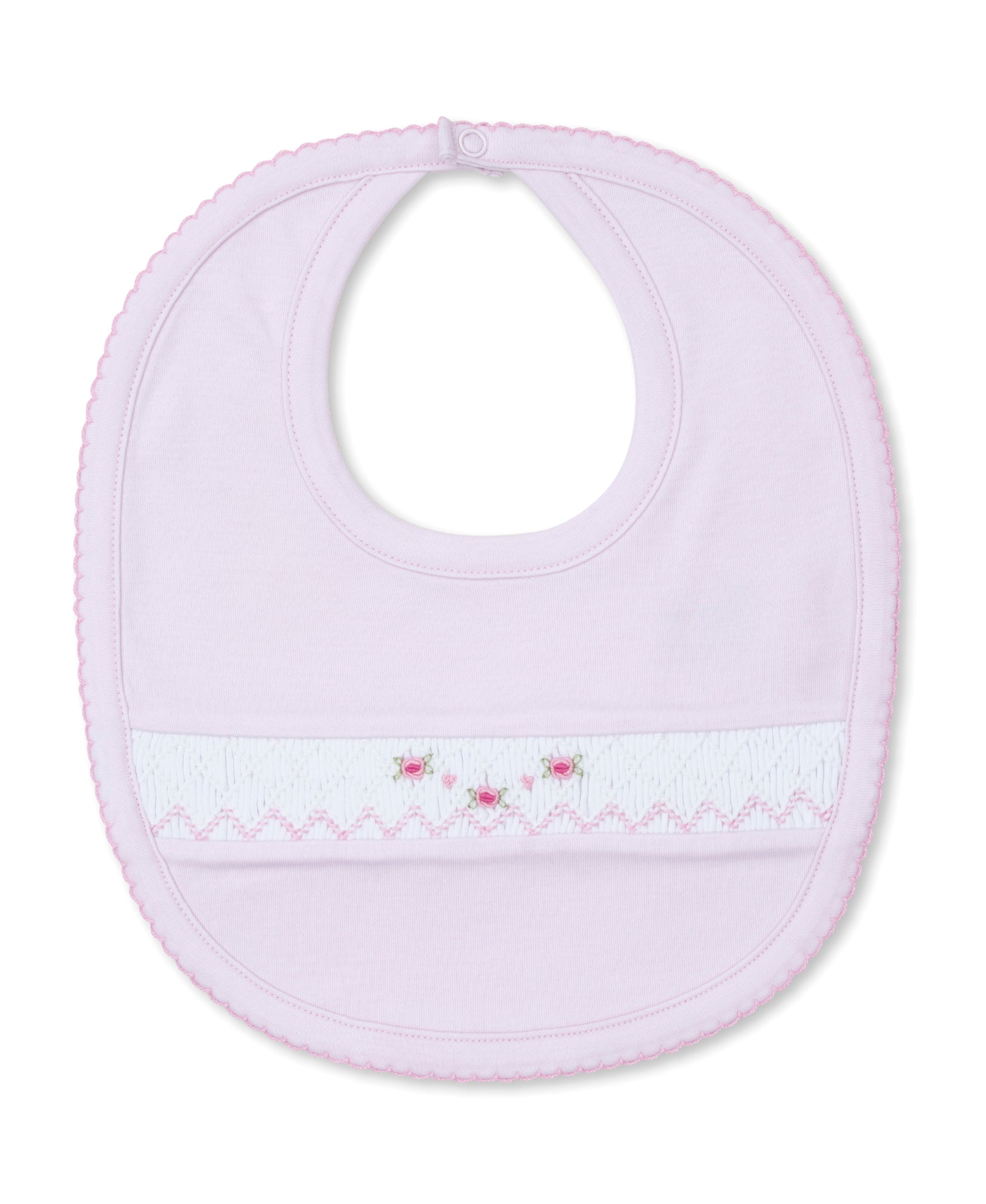 CLB Fall Medley 24 Pink Hand Smocked Bib