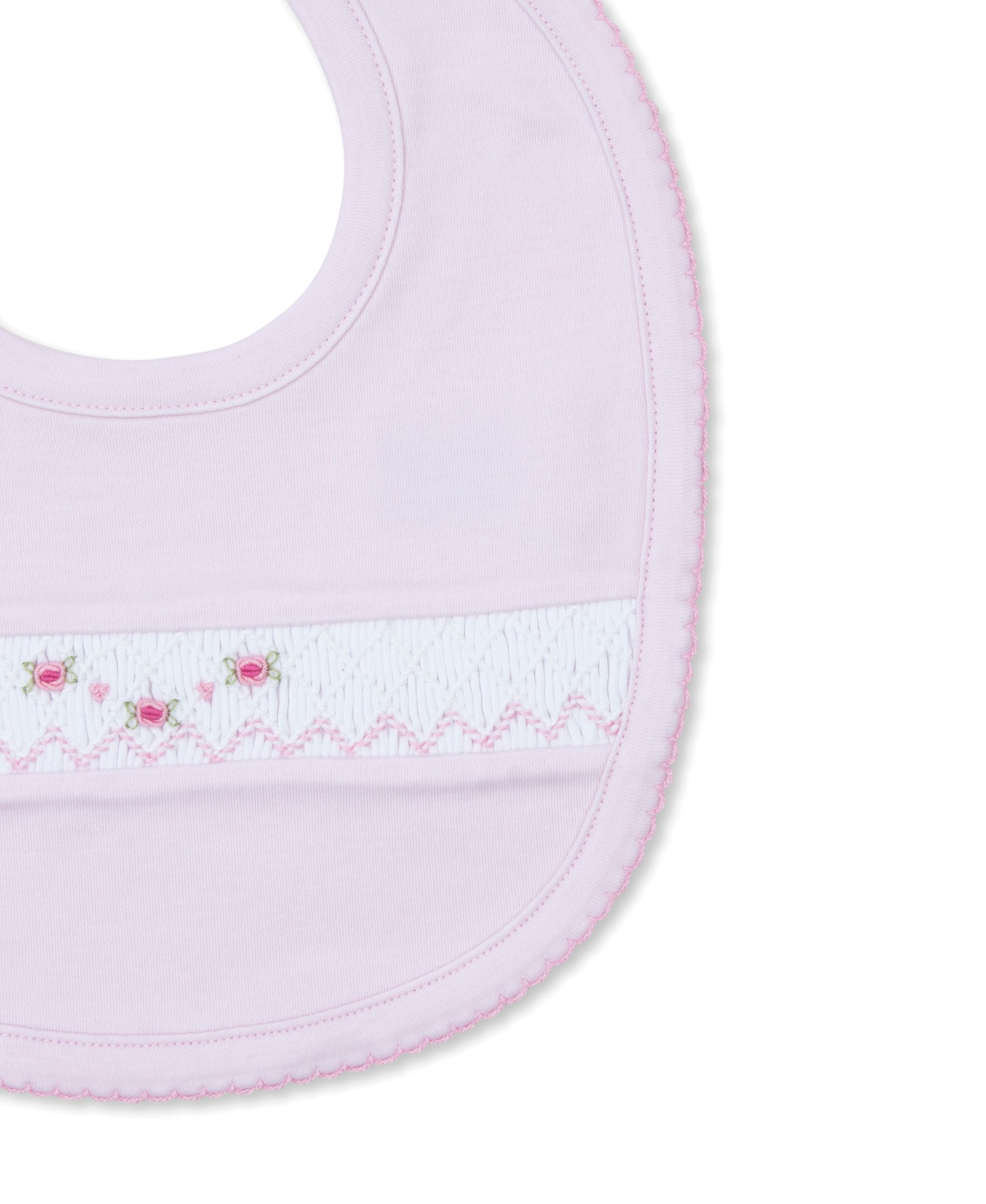 CLB Fall Medley 24 Pink Hand Smocked Bib