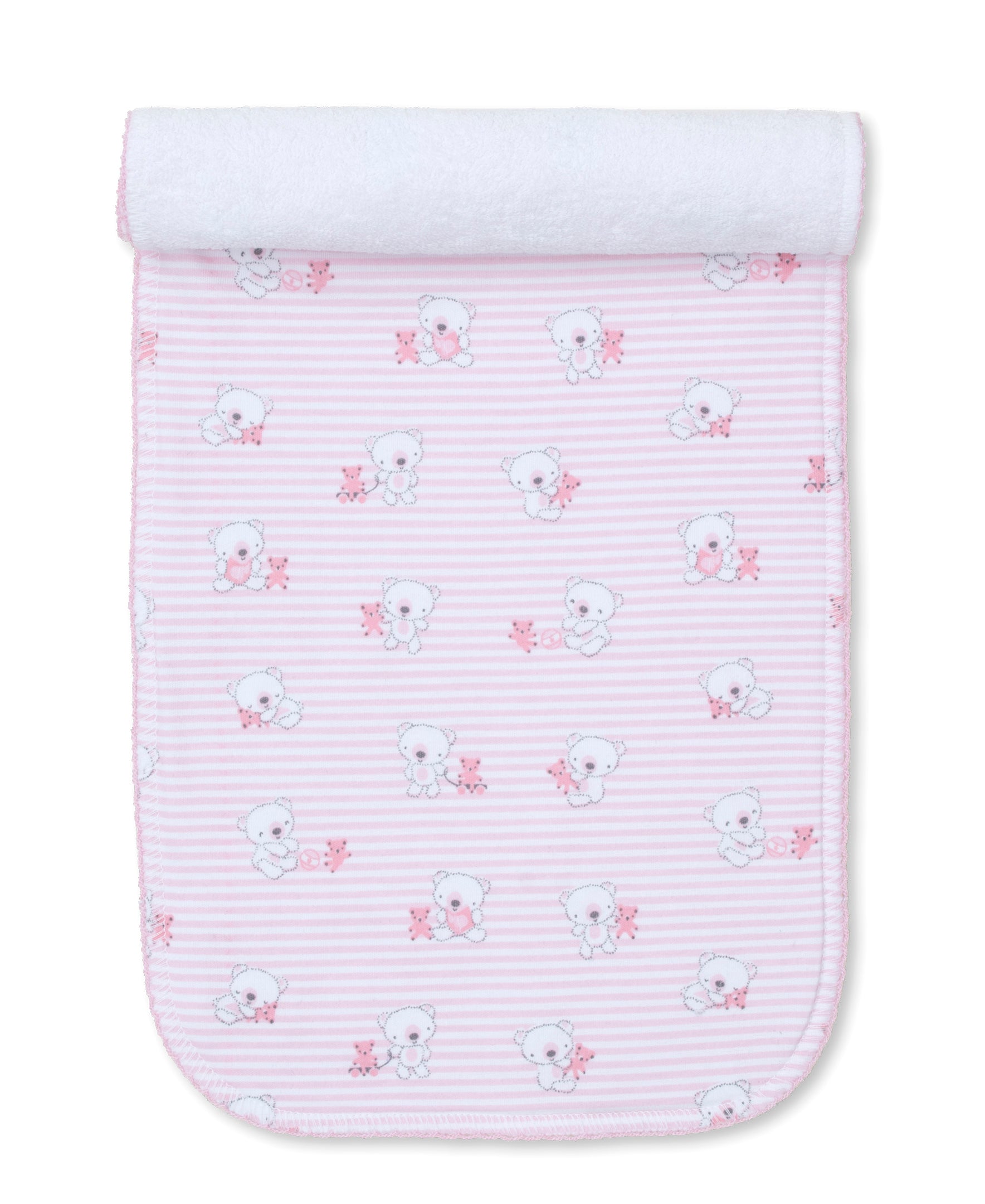 Beary Best Friends Pink Burp Cloth