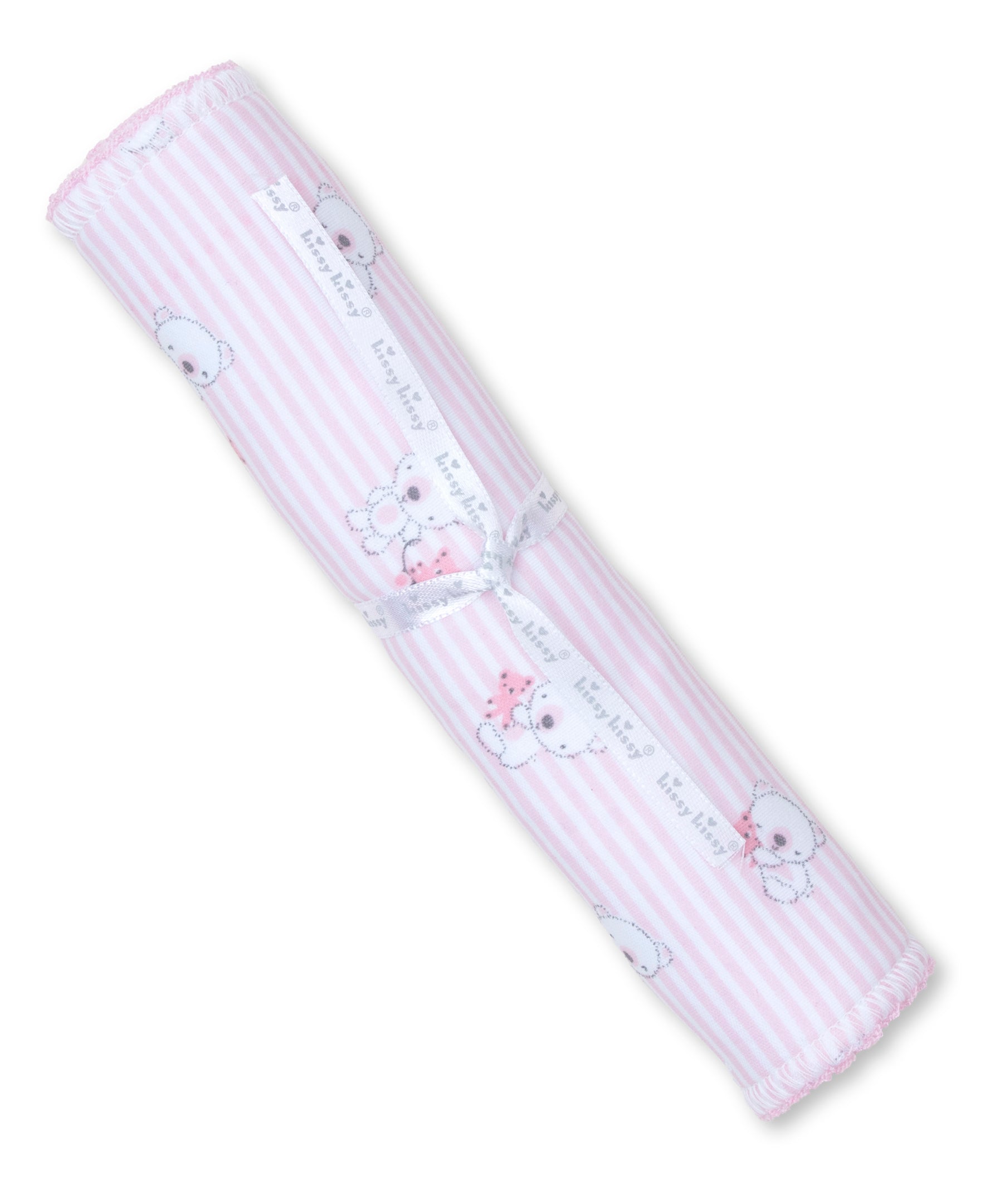 Beary Best Friends Pink Burp Cloth