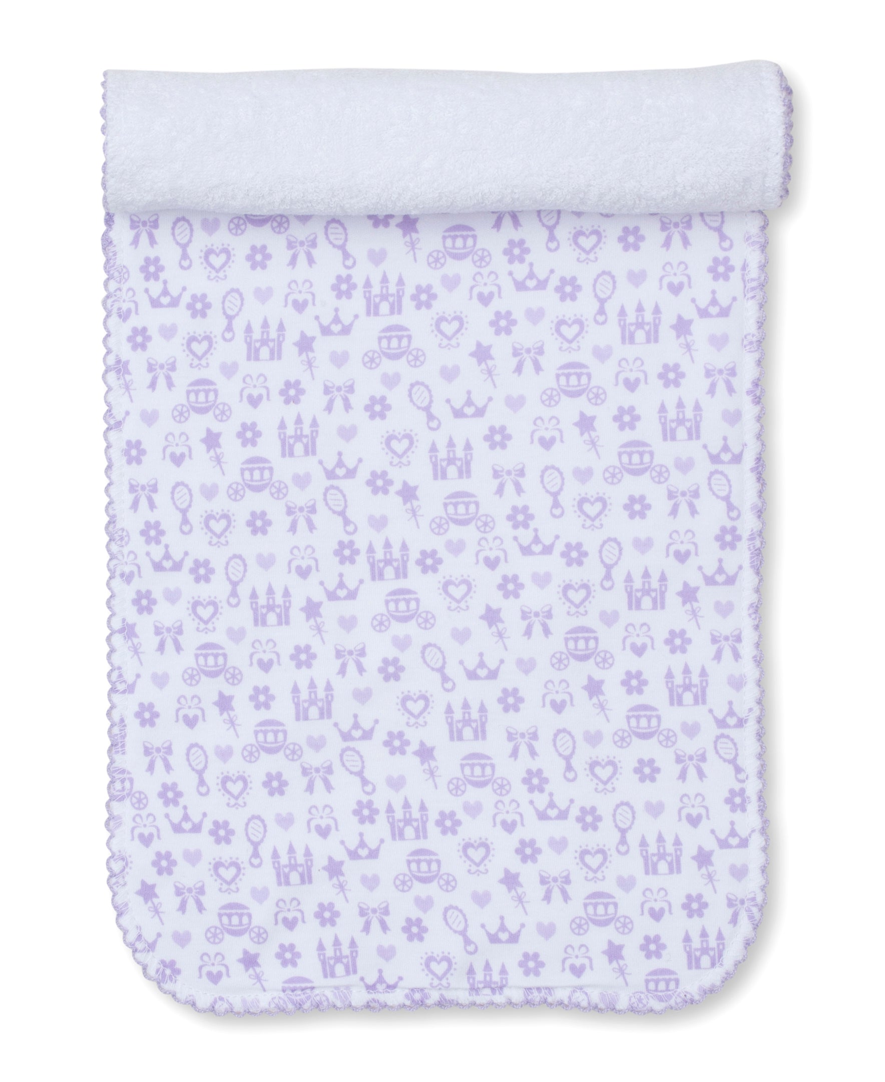 Royal Details Lilac Burp Cloth - Kissy Kissy