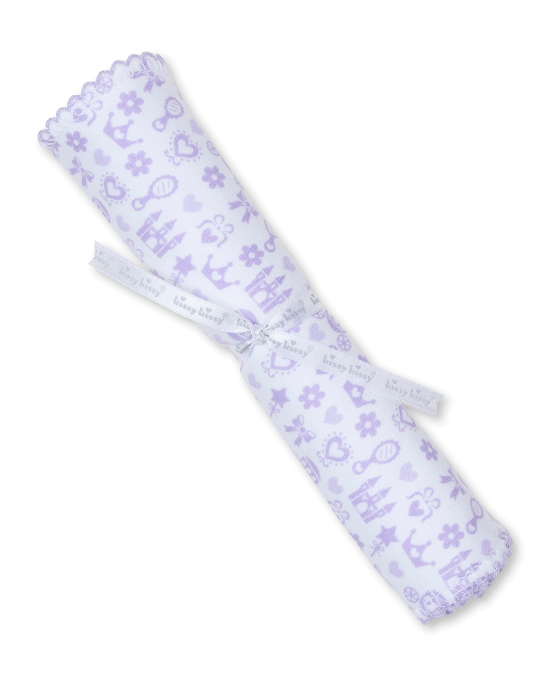 Royal Details Lilac Burp Cloth - Kissy Kissy