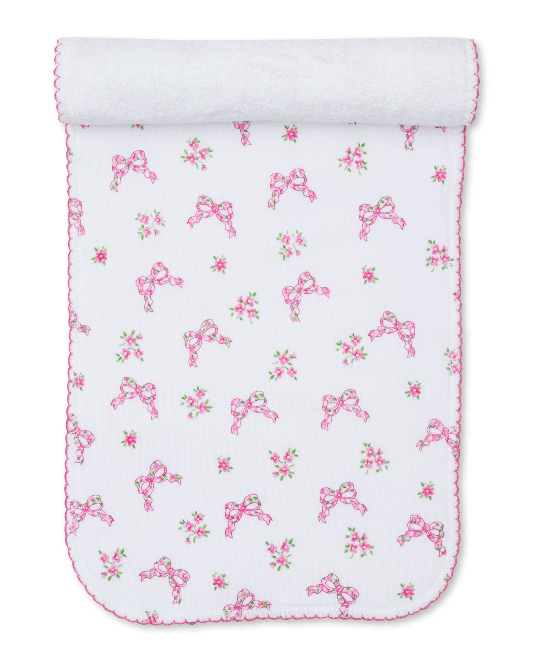 Blooming Bows Pink Burp Cloth