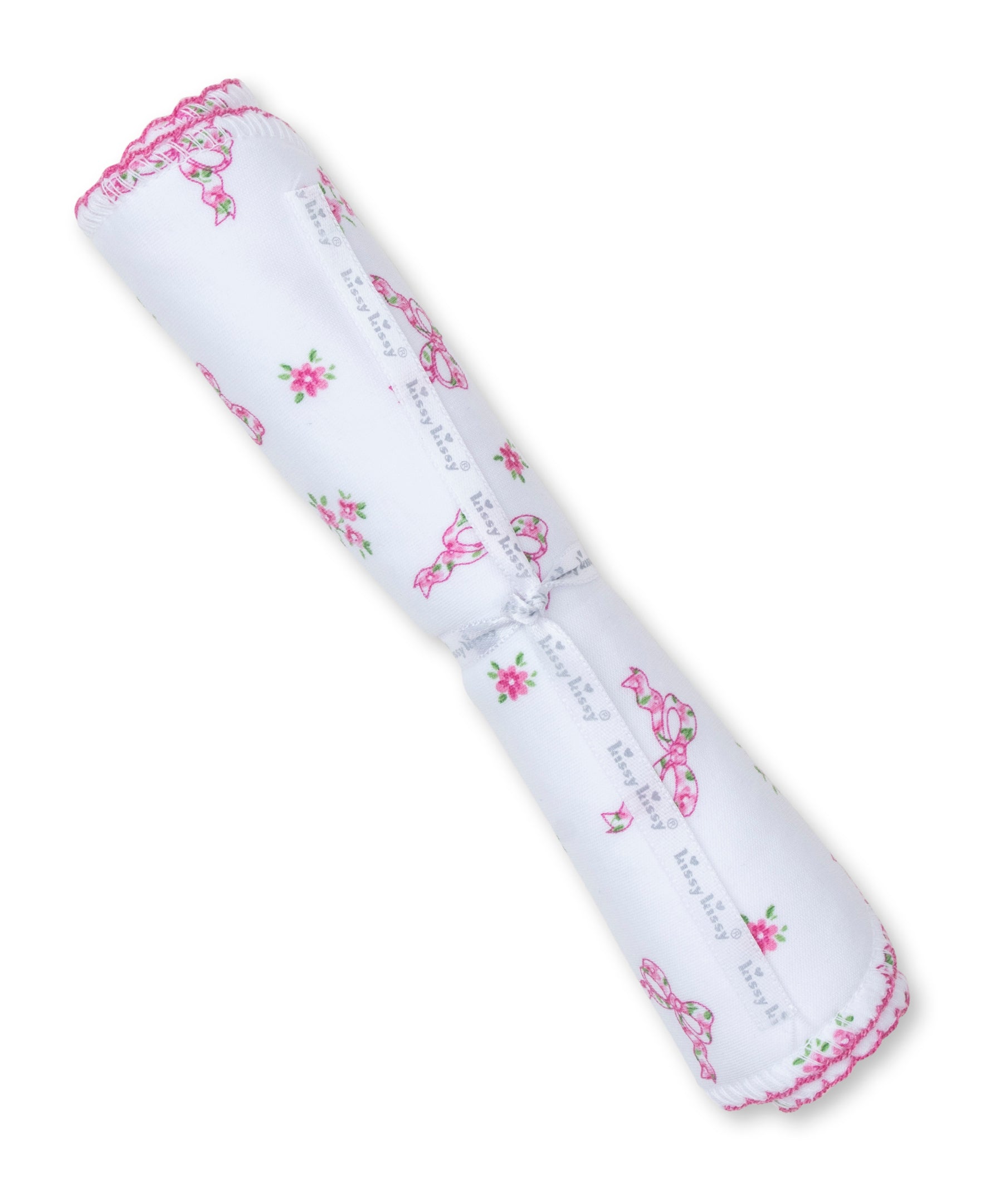 Blooming Bows Pink Burp Cloth