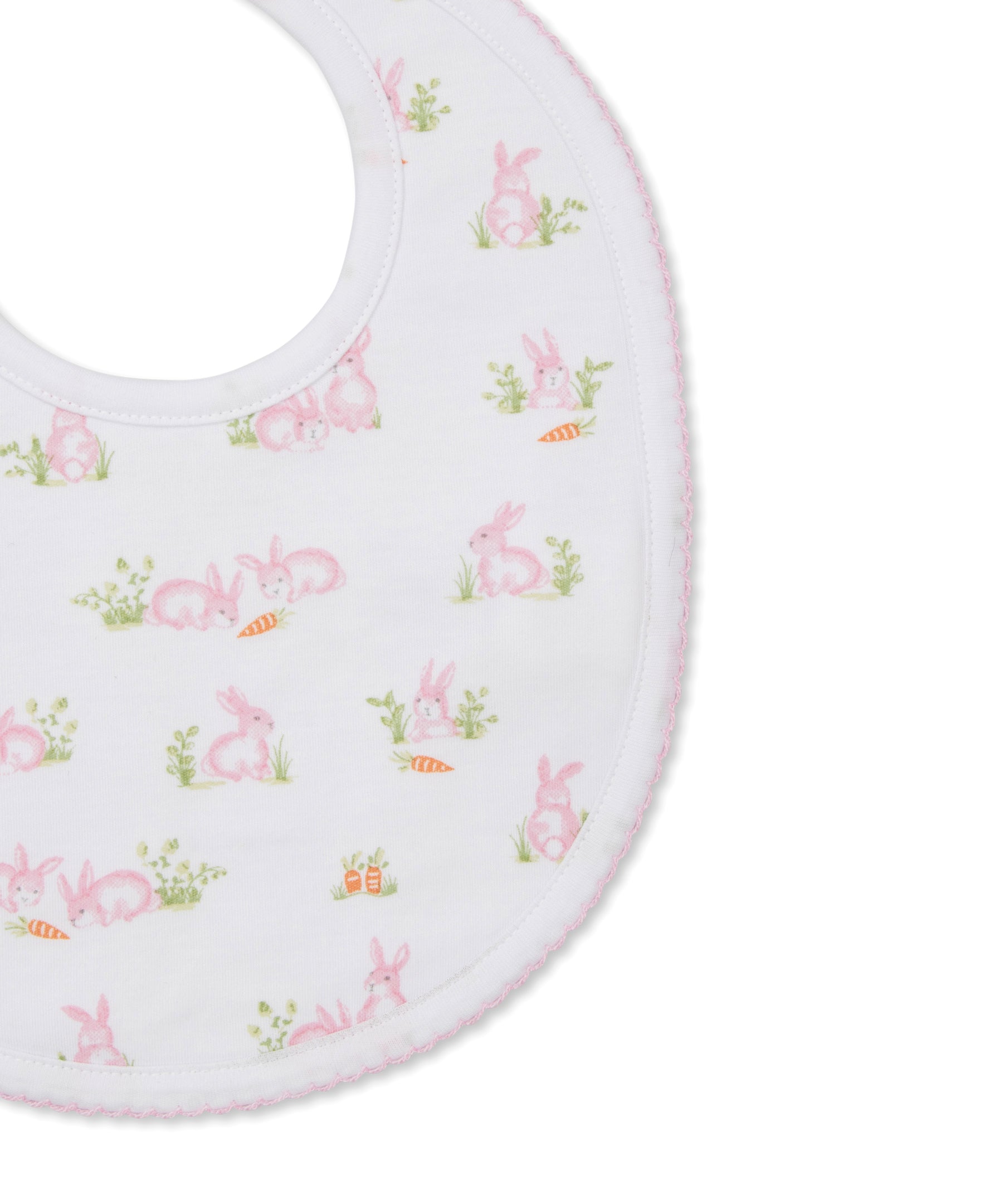 Baby Bunny Patch Pink Bib - Kissy Kissy