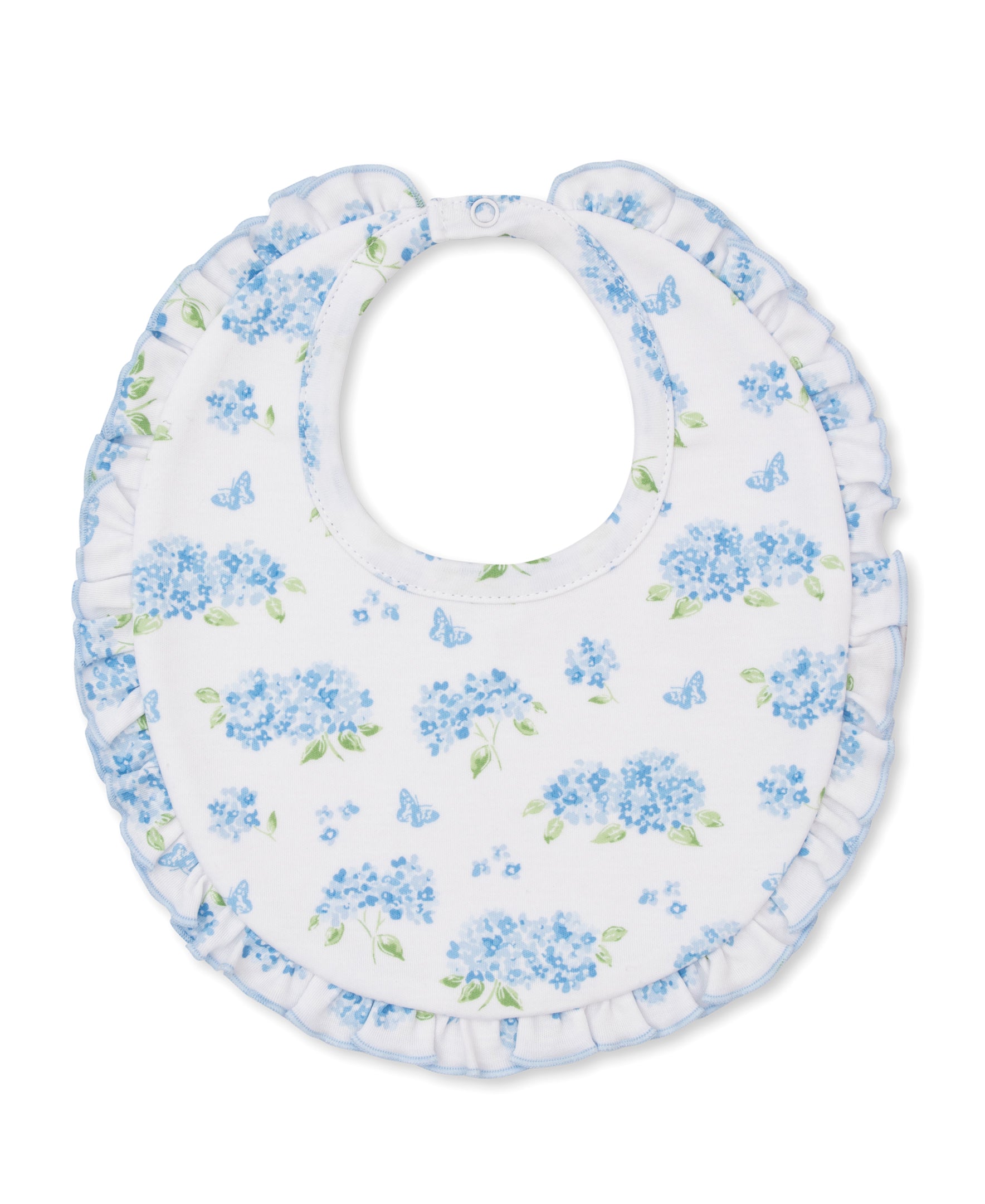 Heavenly Hydrangeas Blue Bib - Kissy Kissy