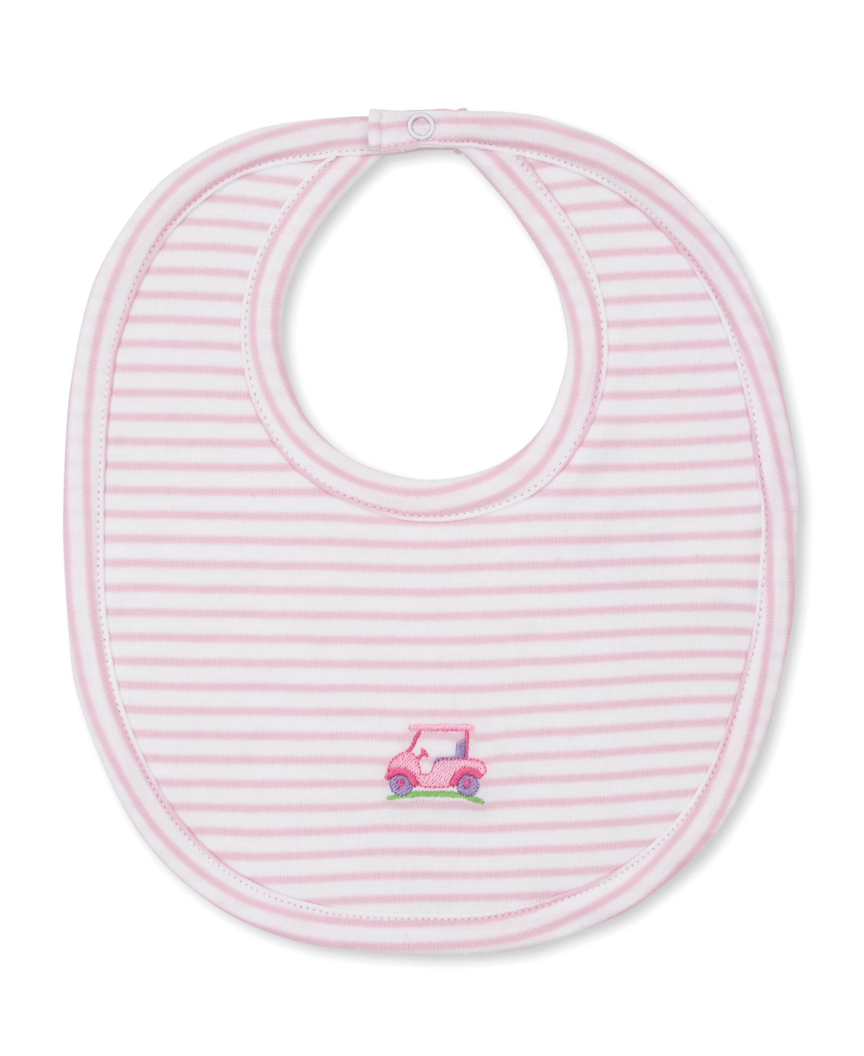 Fairway Foursome Pink Stripe Bib - Kissy Kissy