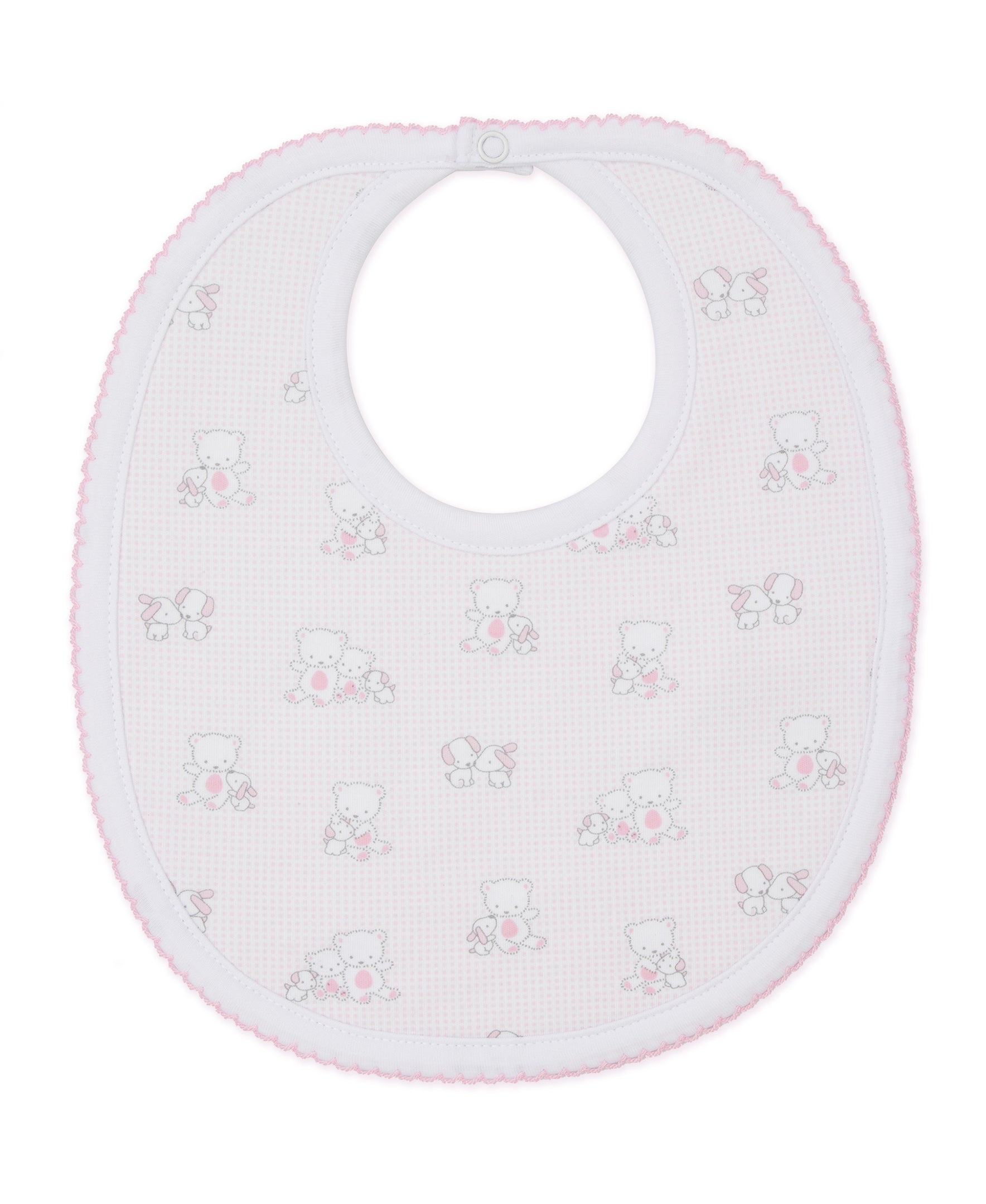 Beary Besties Pink Bib - Kissy Kissy