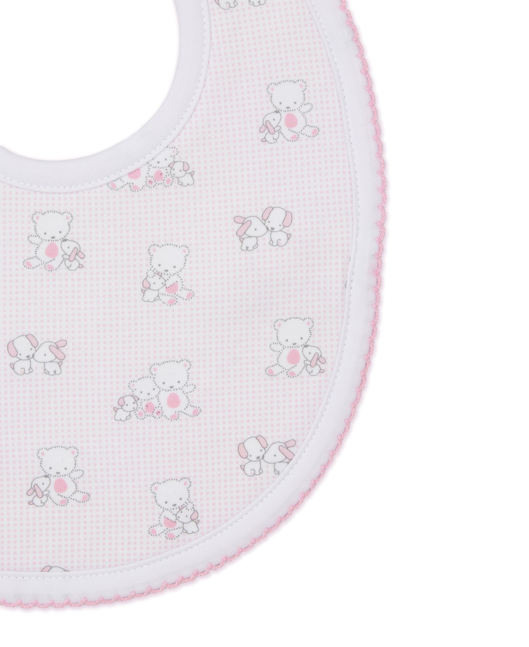 Beary Besties Pink Bib - Kissy Kissy