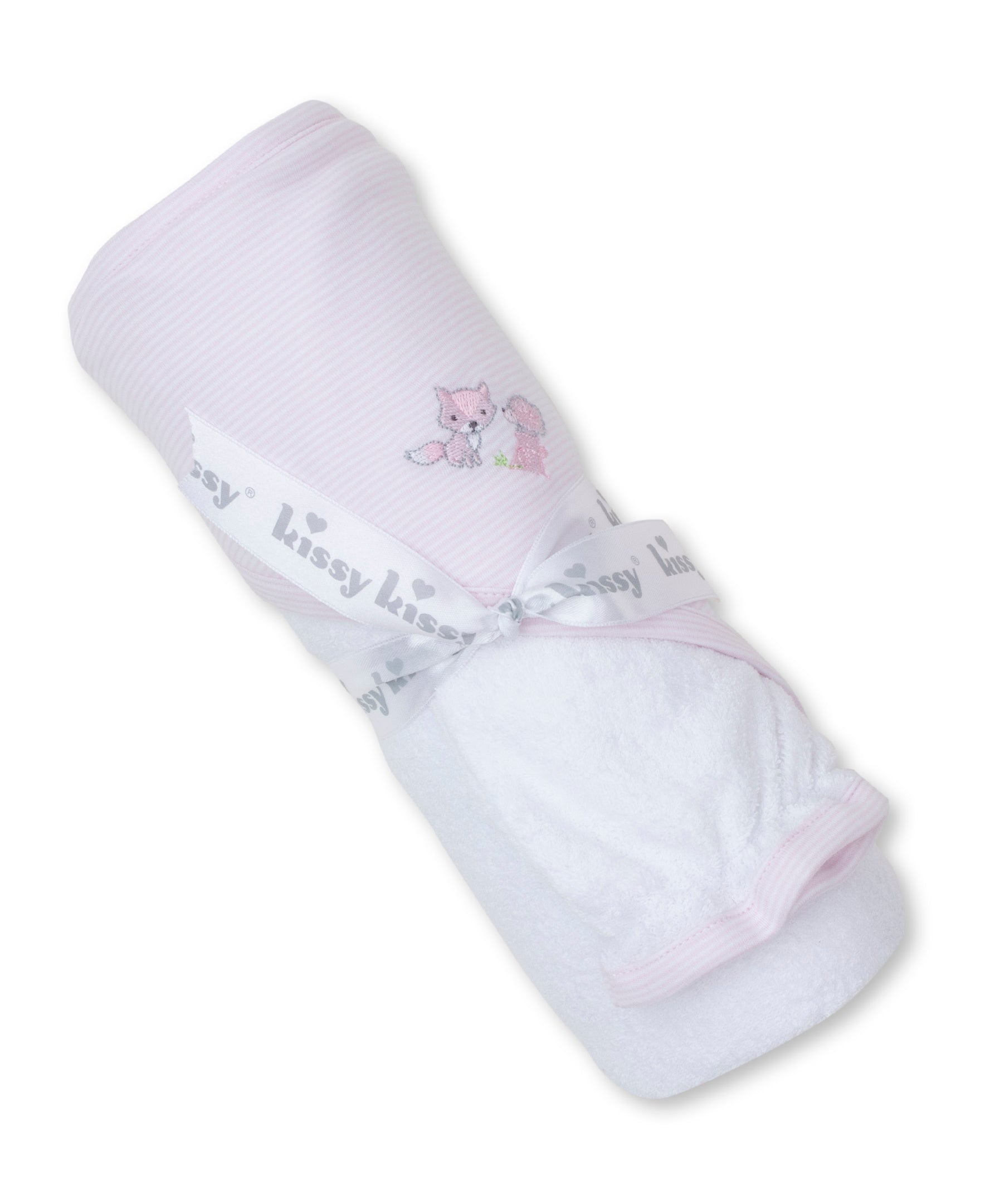 Forest Fun Pink Hooded Towel & Mitt Set - Kissy Kissy