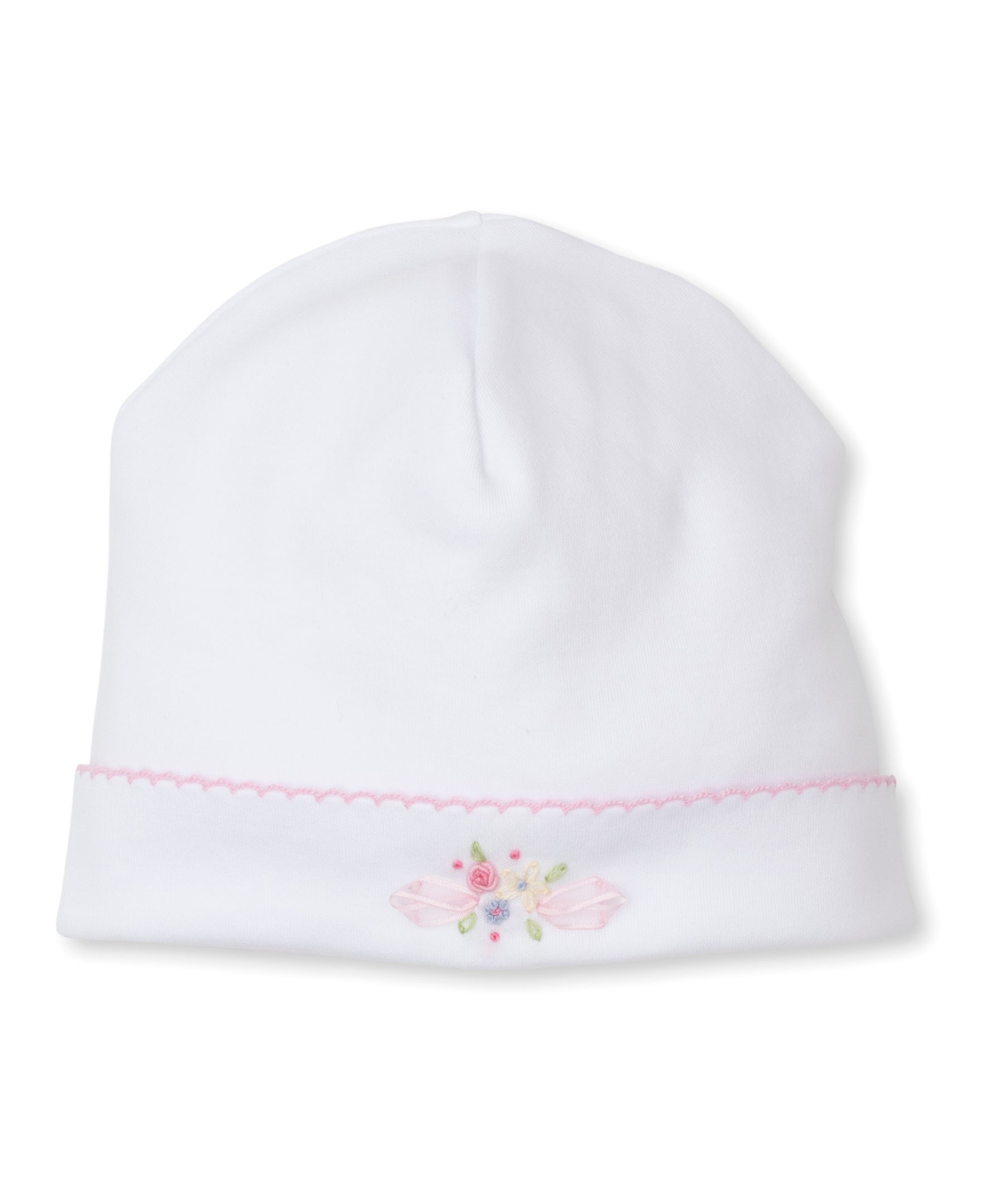 SCE Blooming Sprays White/Pink Hand Emb. Hat - Kissy Kissy
