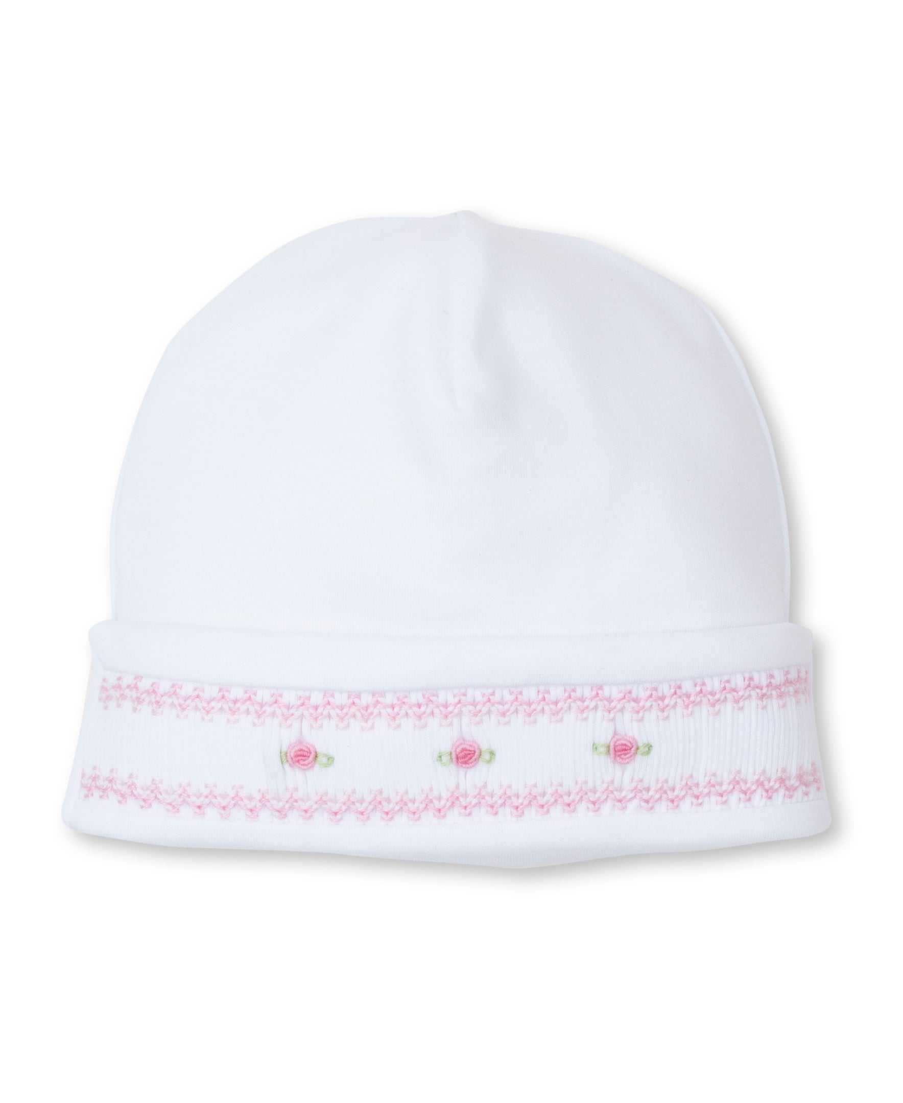 CLB Fall Bishop 24 White/Pink Hand Smocked Hat