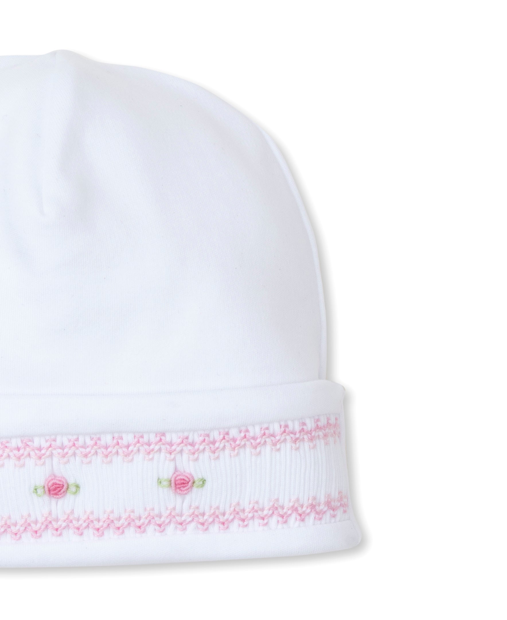 CLB Fall Bishop 24 White/Pink Hand Smocked Hat