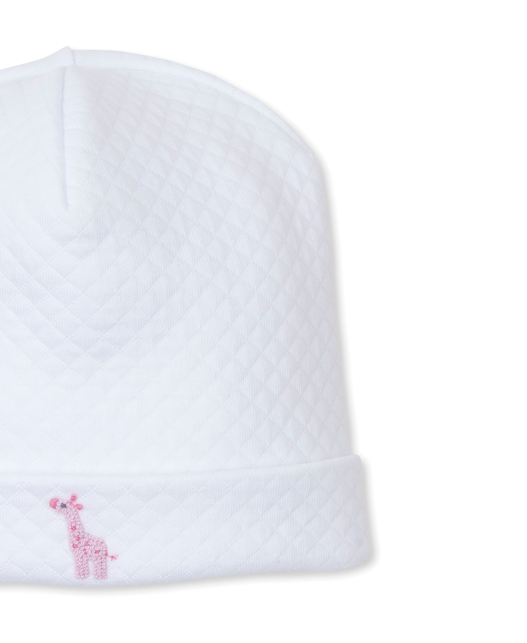 Premier Giraffe Glee Hand Emb. White/Pink Jacquard Hat