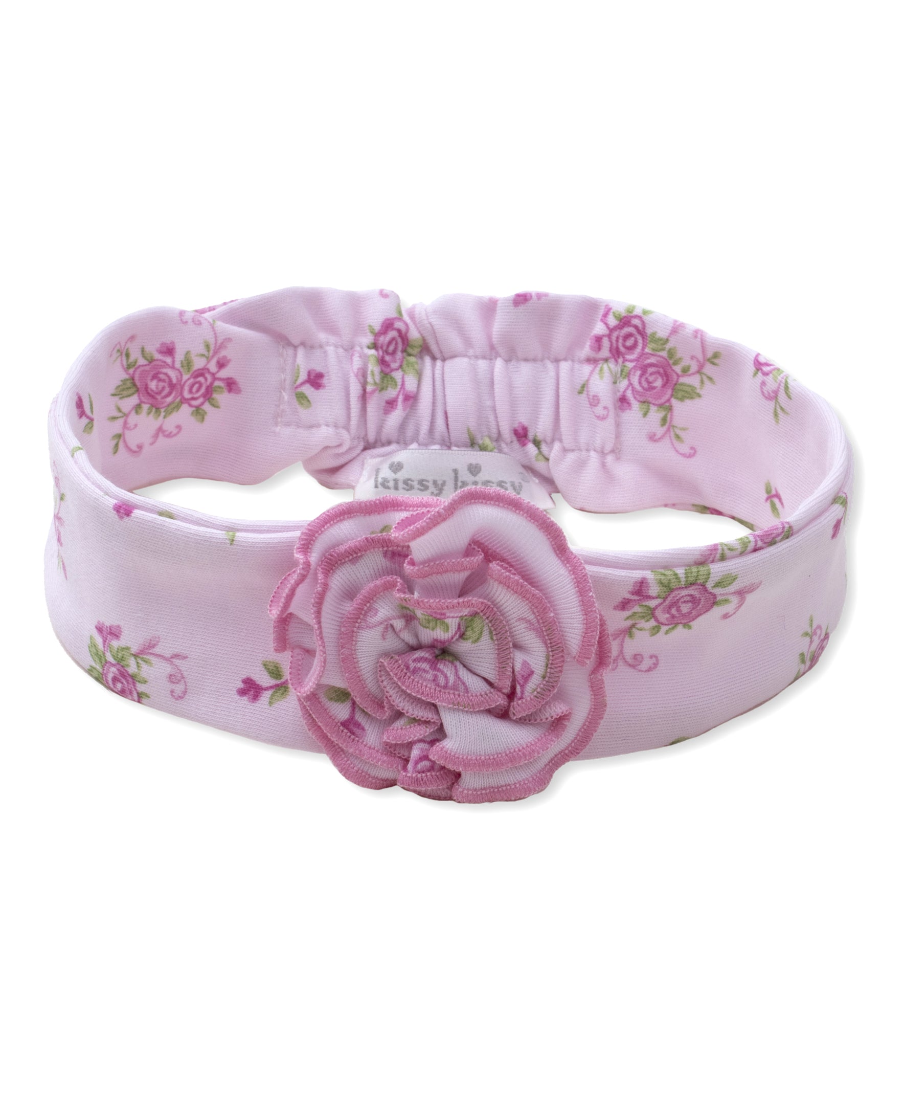 Pink Rose Scrolls Pink Headband - Kissy Kissy