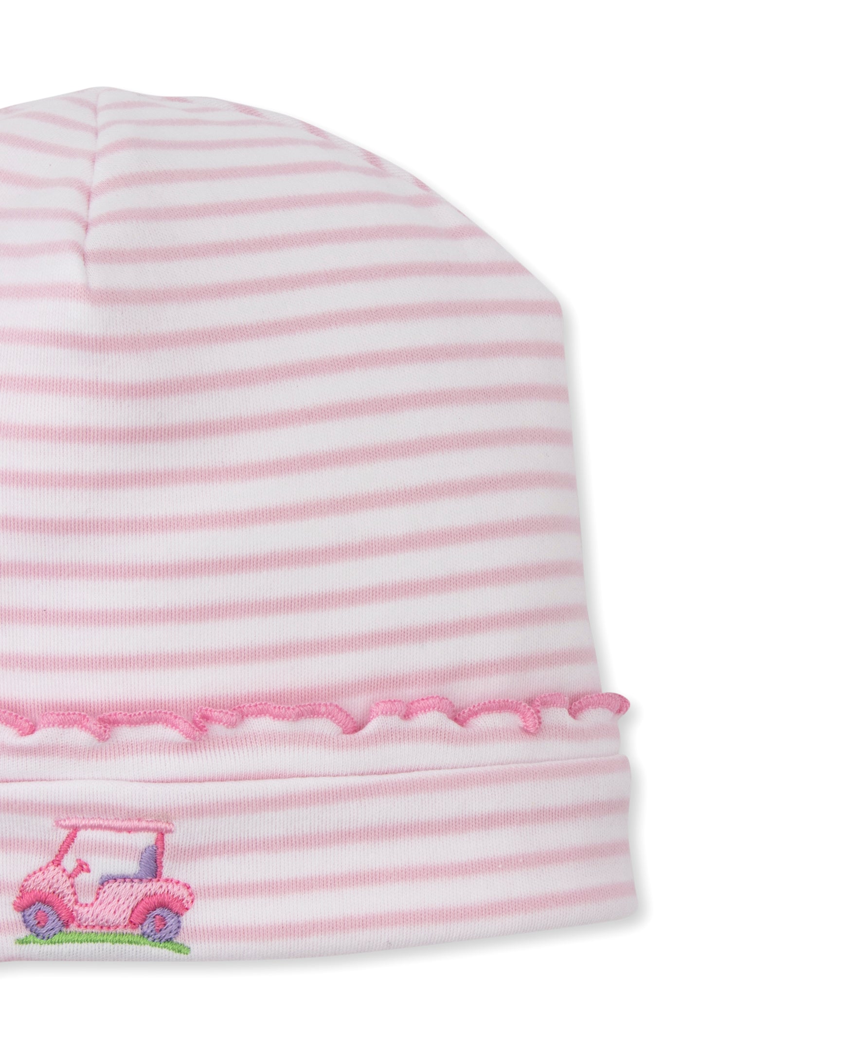 Fairway Foursome Pink Stripe Hat - Kissy Kissy