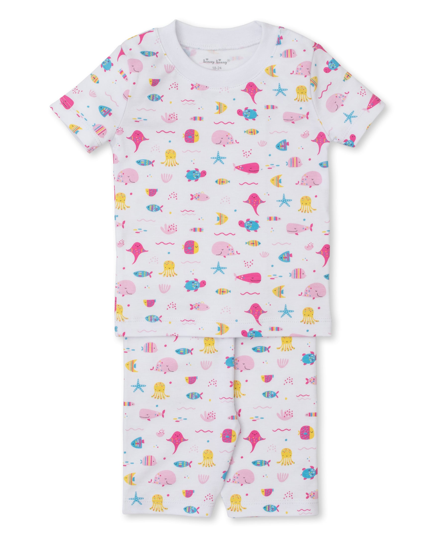 Sea Life Fun Pink Short Pajama Set - Kissy Kissy