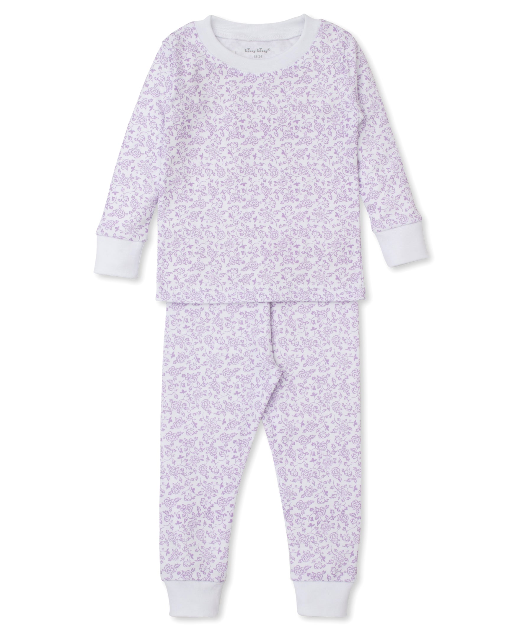 Blooming Vines Lilac Toddler Pajama Set - Kissy Kissy
