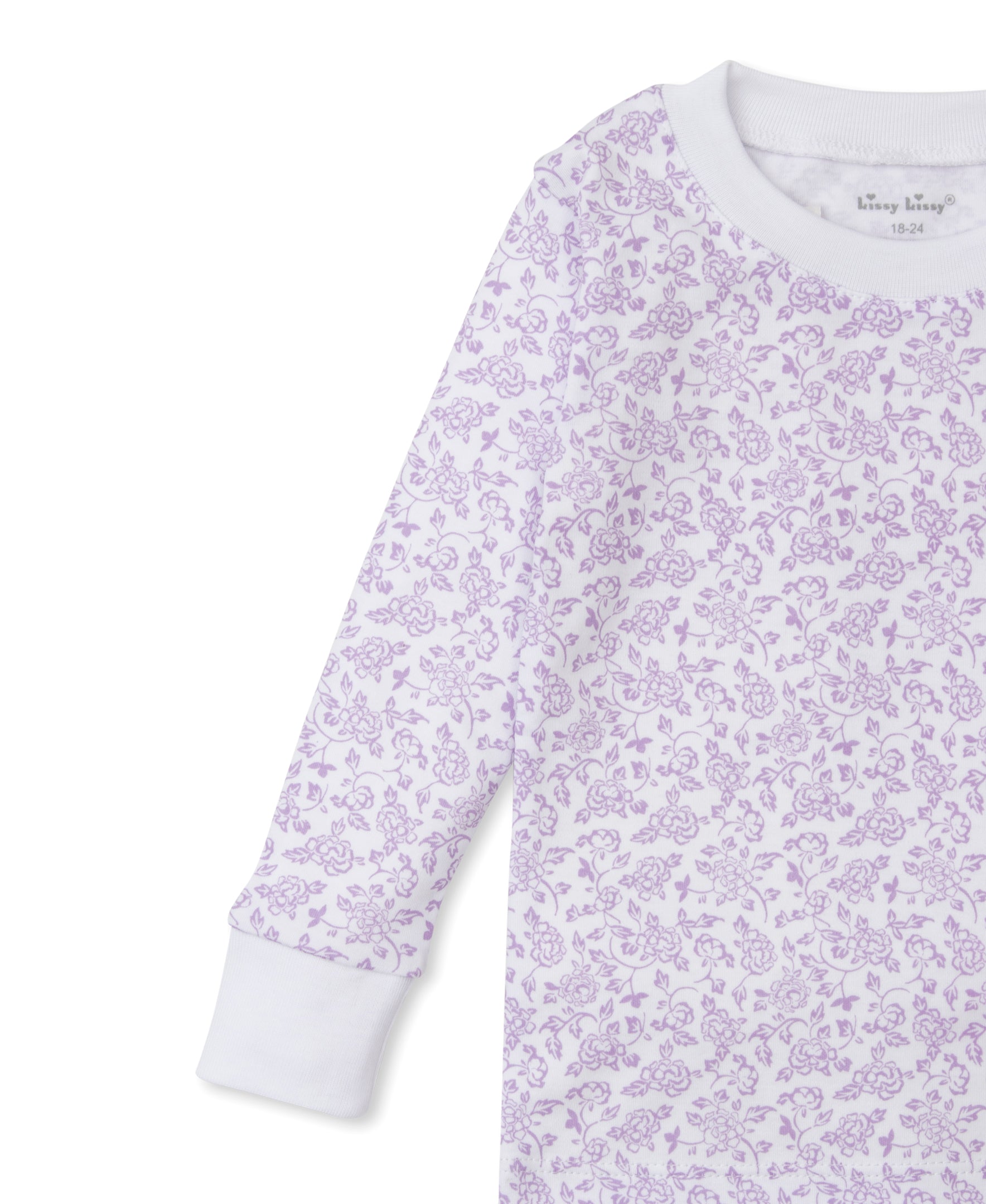 Blooming Vines Lilac Toddler Pajama Set - Kissy Kissy