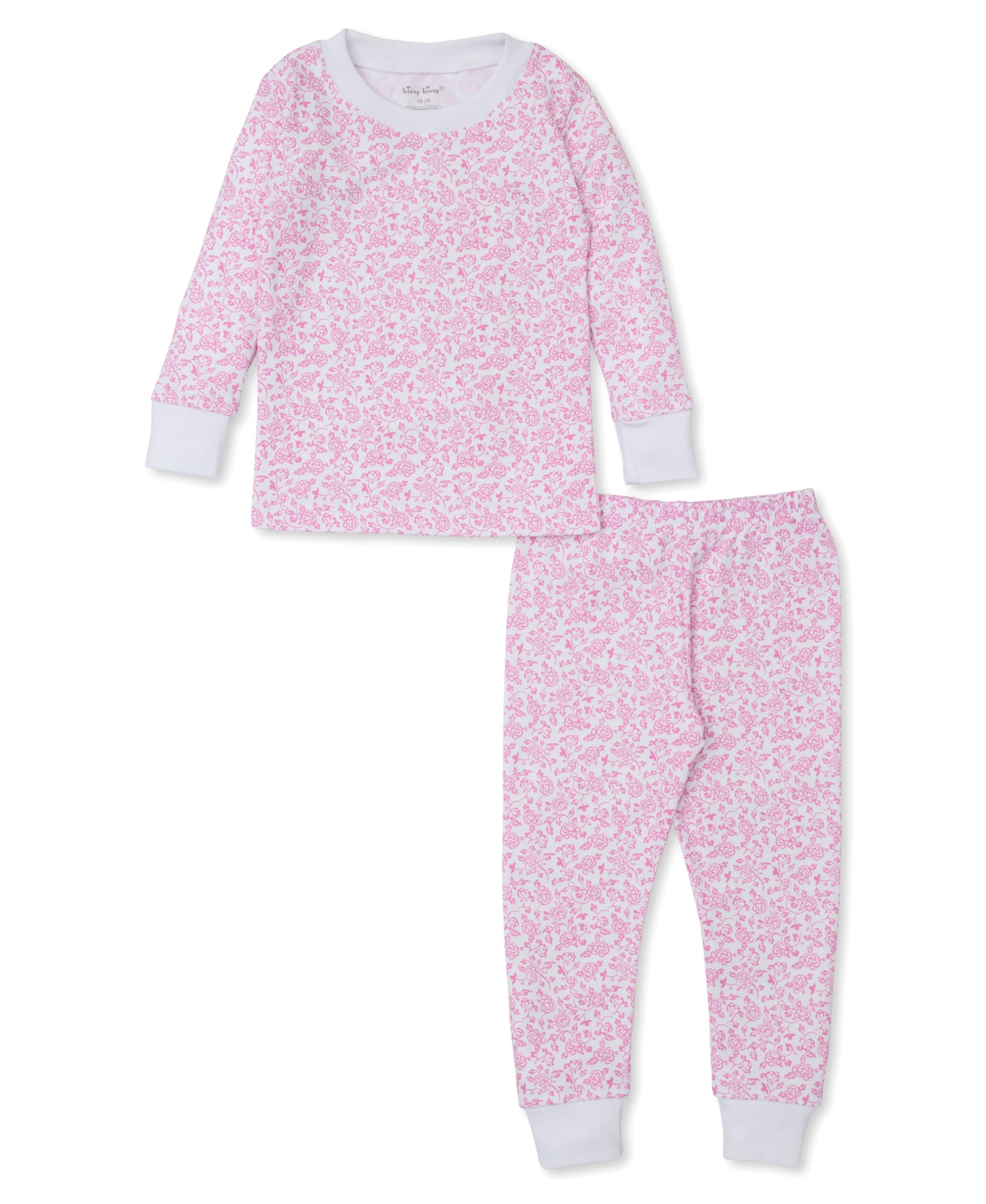 Blooming Vines Pink Toddler Pajama Set - Kissy Kissy