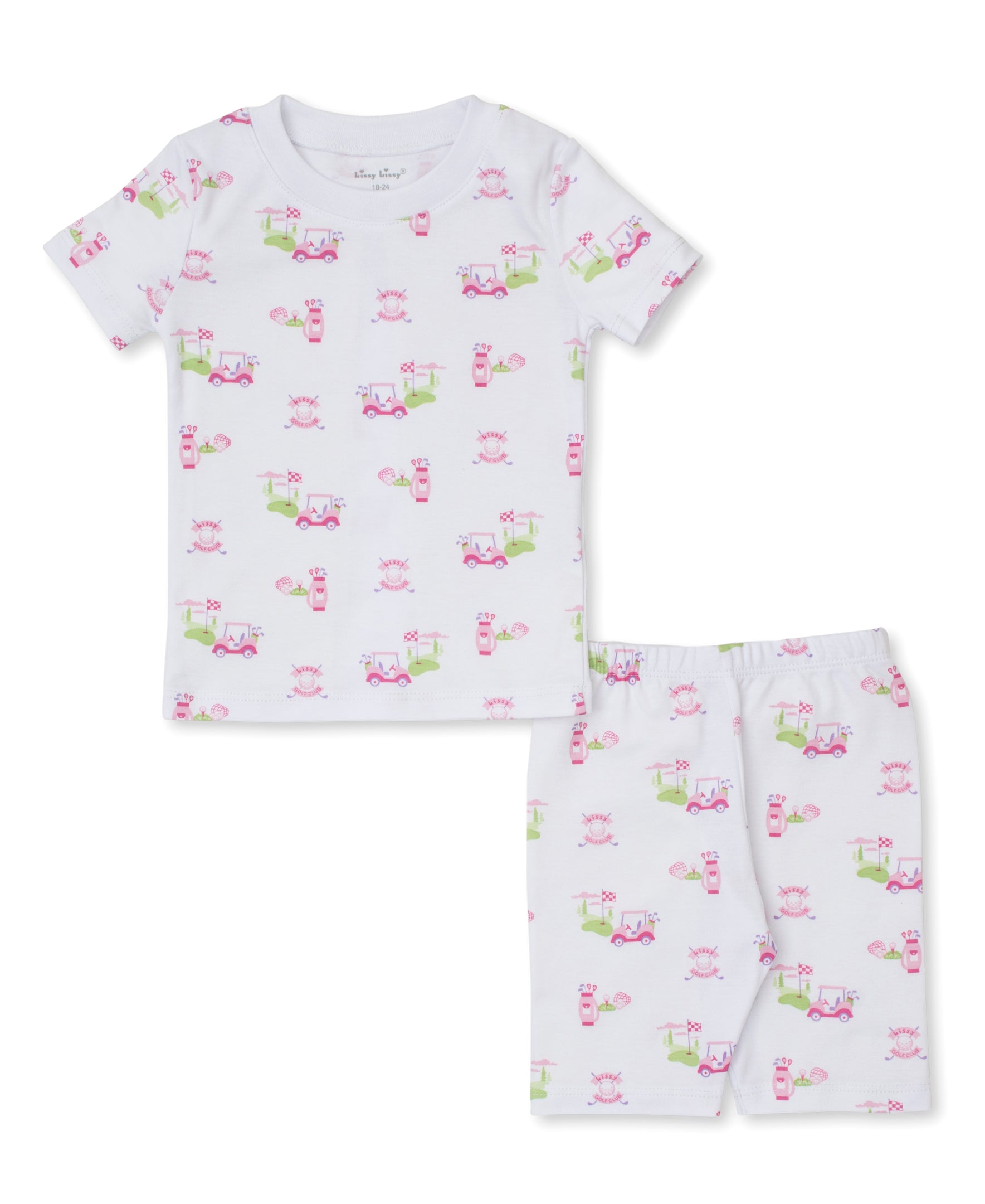 Kissy Golf Club Pink Toddler Short Pajama Set - Kissy Kissy