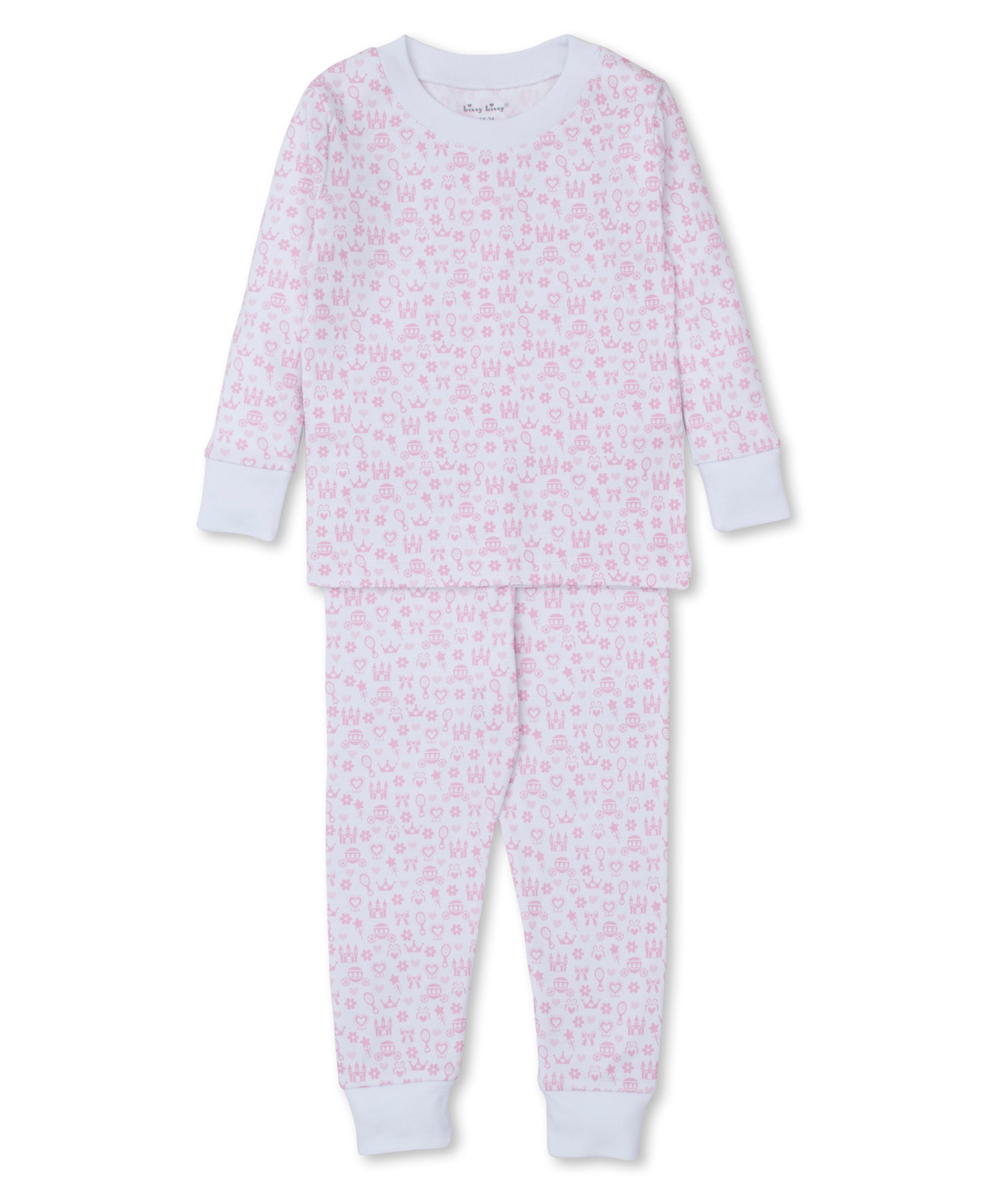 Royal Details Pink Toddler Pajama Set - Kissy Kissy