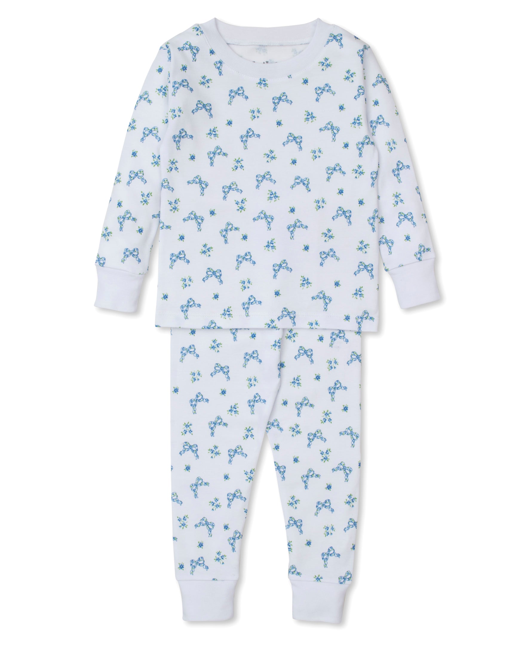 Blooming Bows Blue Pajama Set