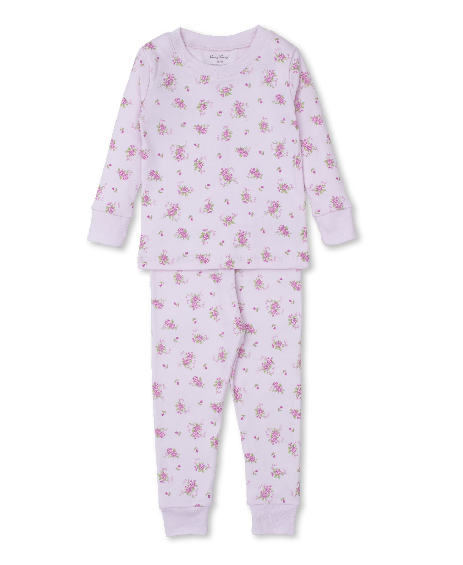 Pink Rose Scrolls Pink Pajama Set - Kissy Kissy