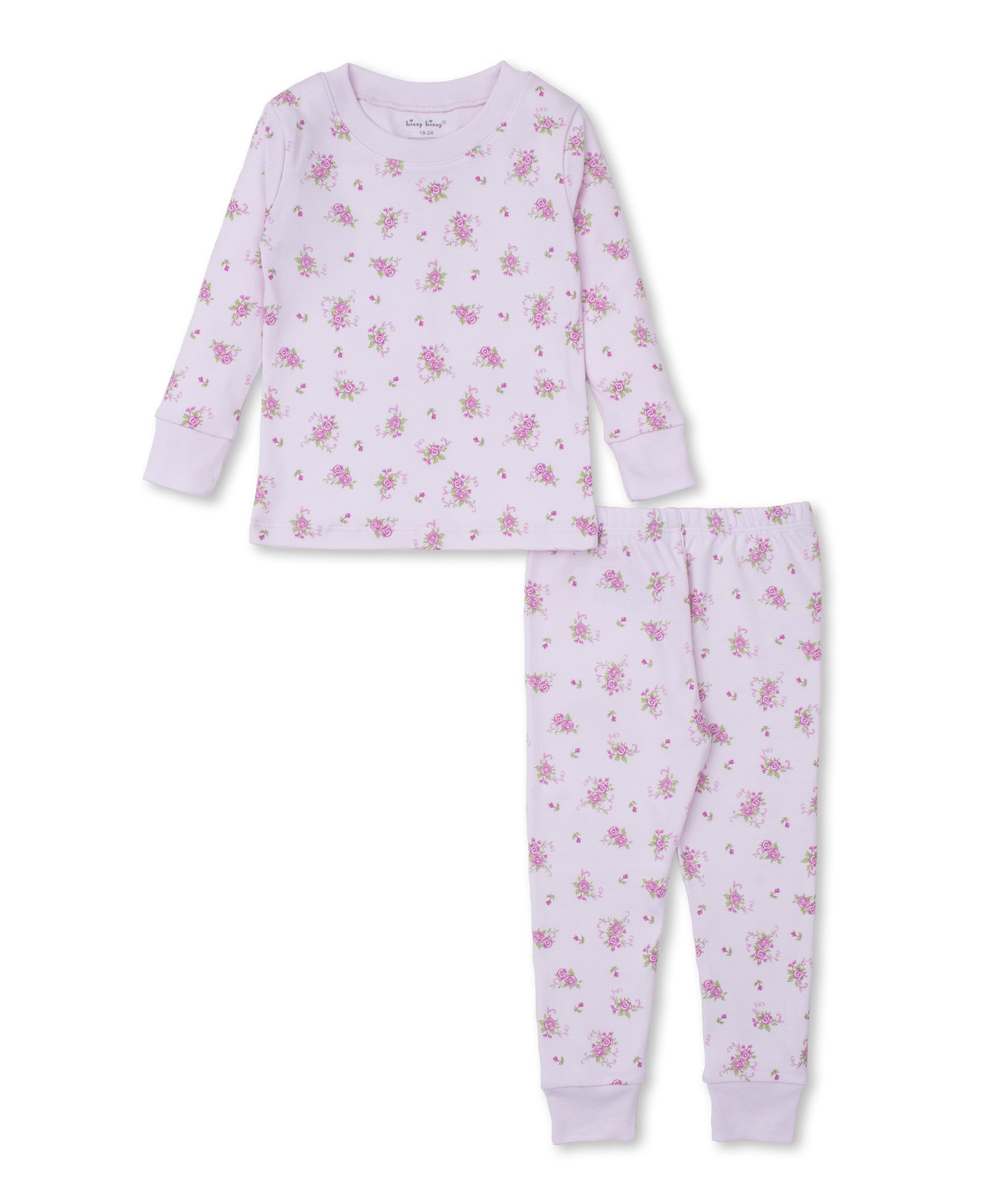 Pink Rose Scrolls Pink Pajama Set - Kissy Kissy